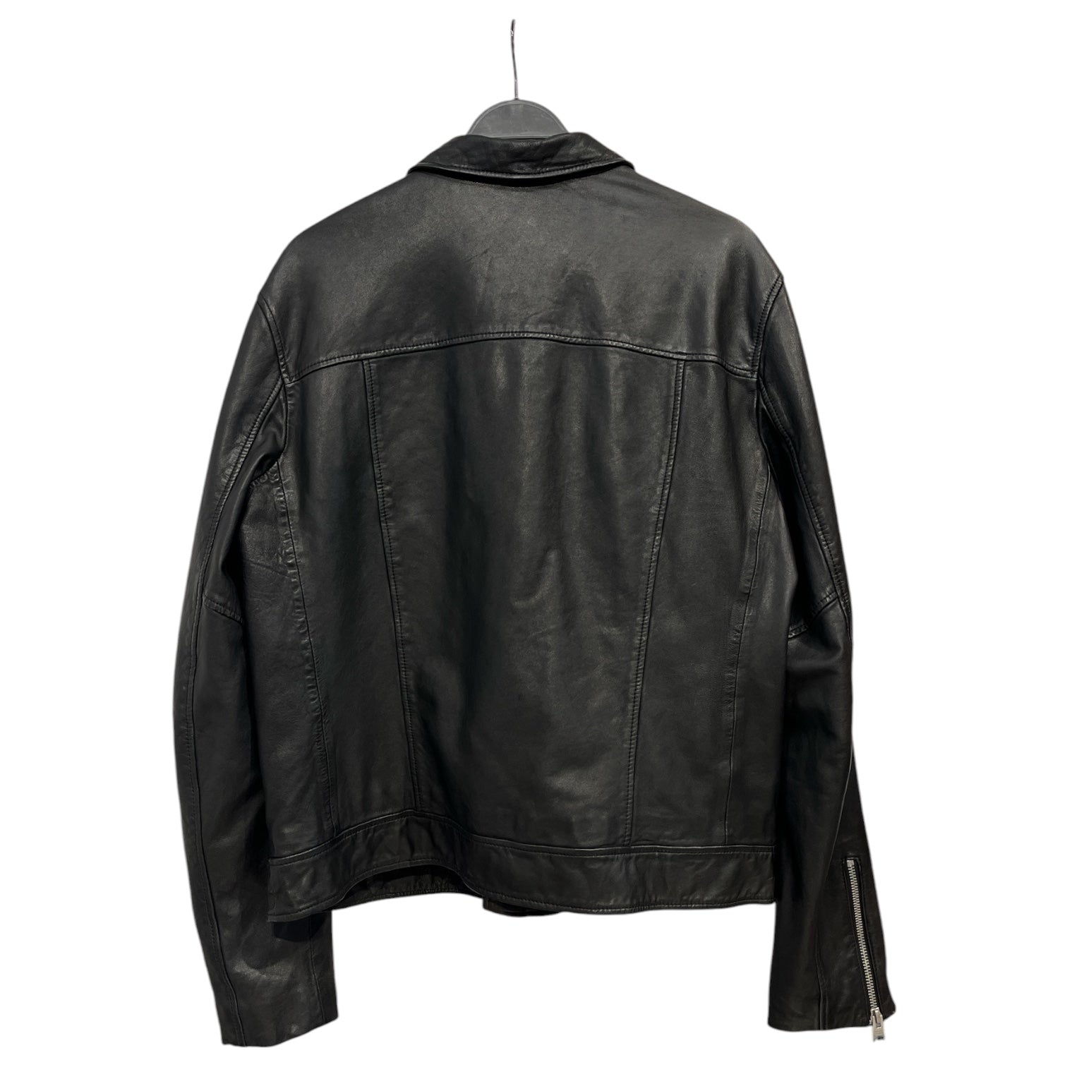 ALLSAINTS/Leather Jkt/XL/Leather/BLK/black lining/made in india view 2