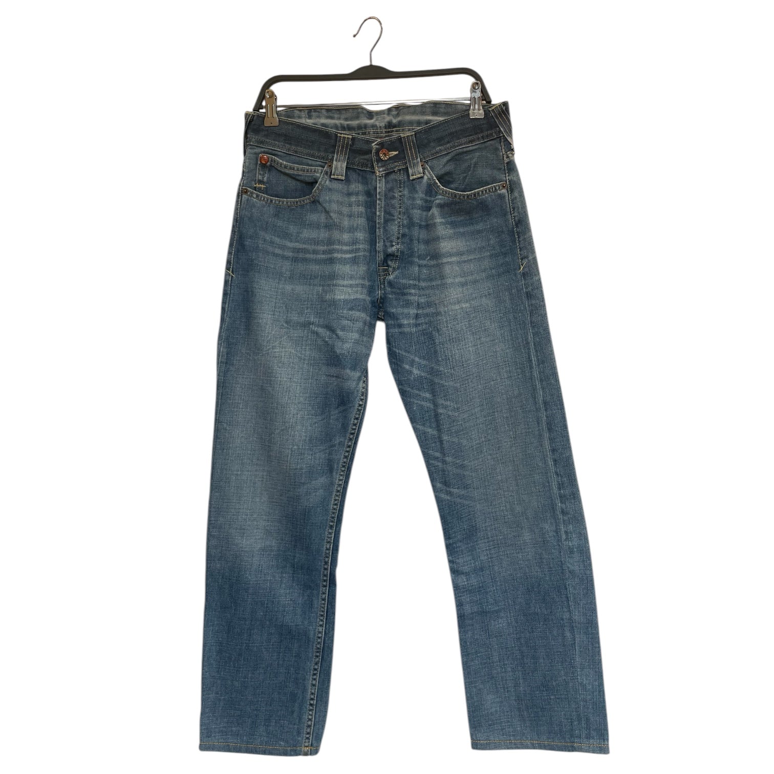 EVISU/PUMA/Straight Pants/36/Cotton/BLU/grn evisu logo view 1