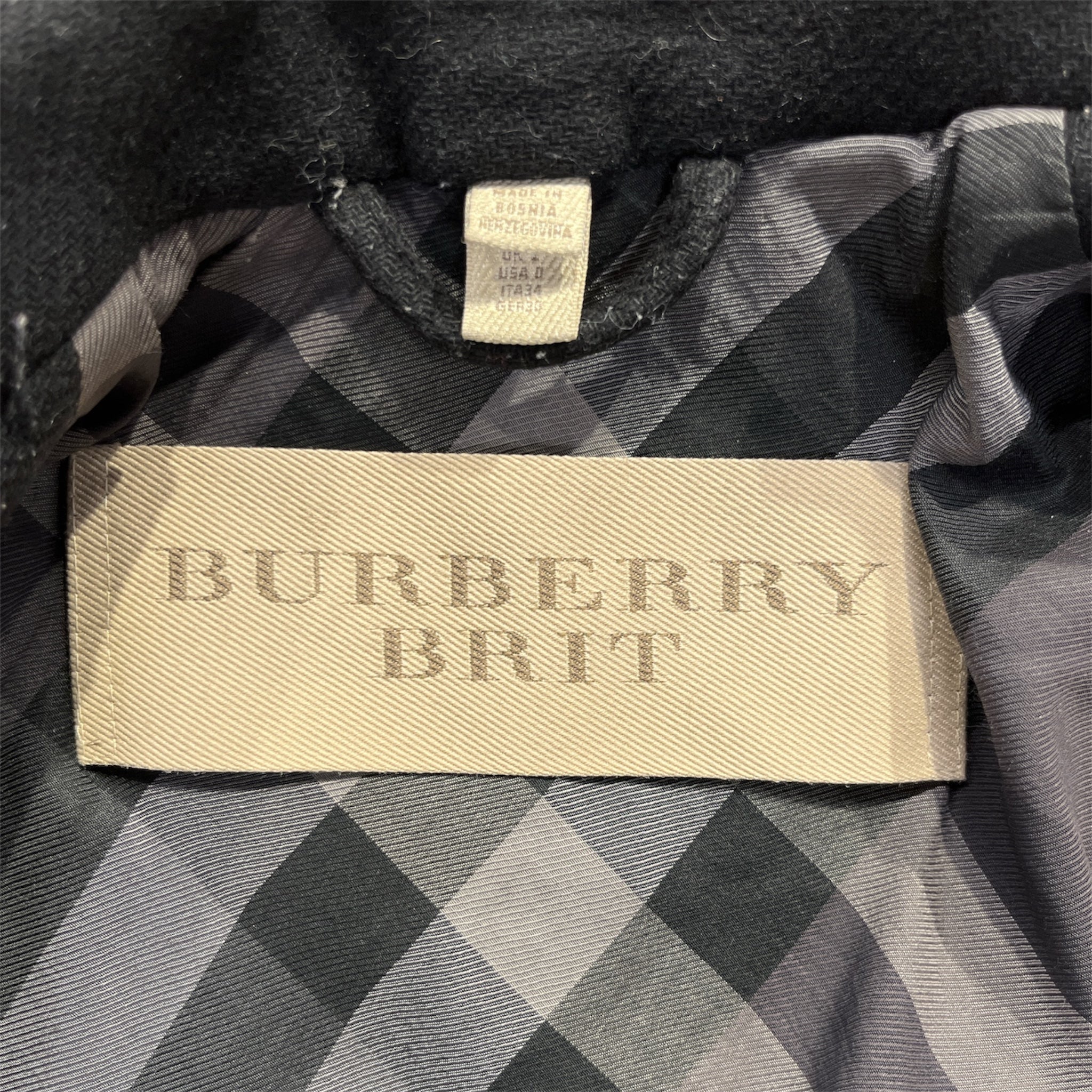 BURBERRY BRIT/Trench Coat/0/Wool/BLK/ view 3