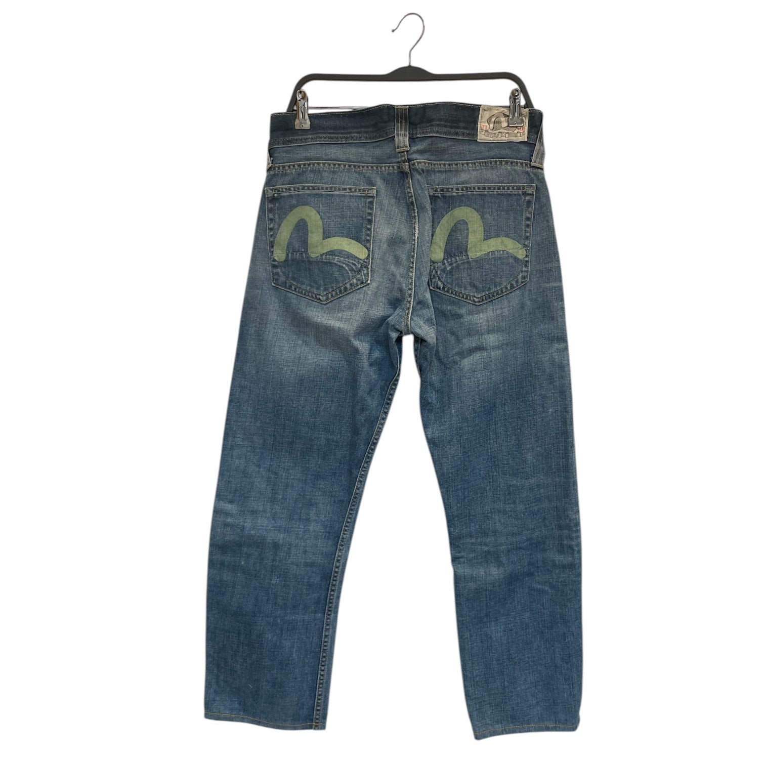 EVISU/PUMA/Straight Pants/36/Cotton/BLU/grn evisu logo view 2