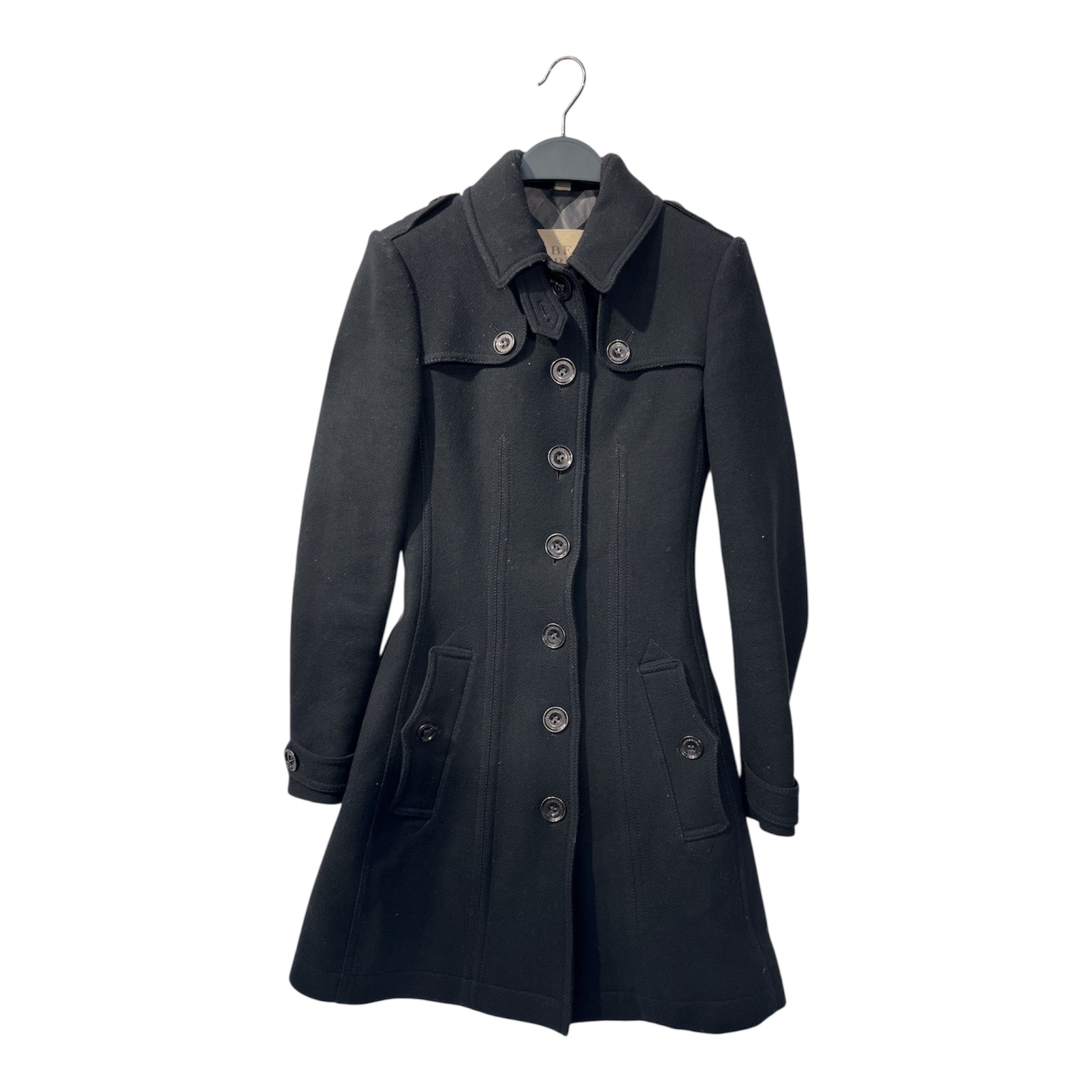 BURBERRY BRIT/Trench Coat/0/Wool/BLK/ view 1