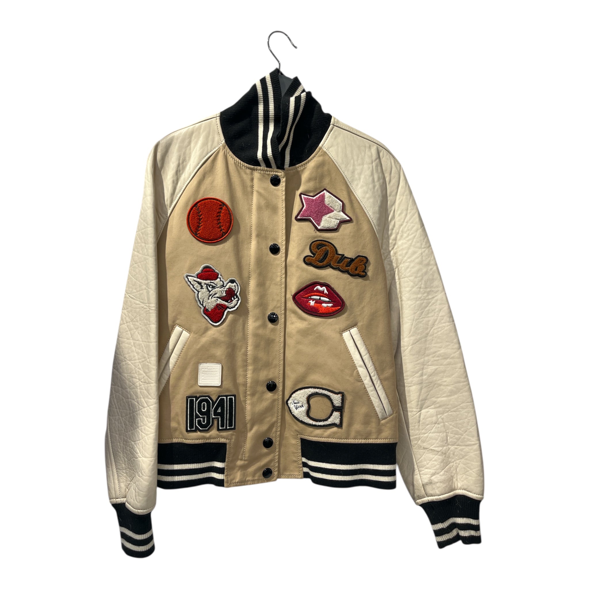 COACH/Jacket/M/Cotton/BEG/PATCHWORK JACKET view 1