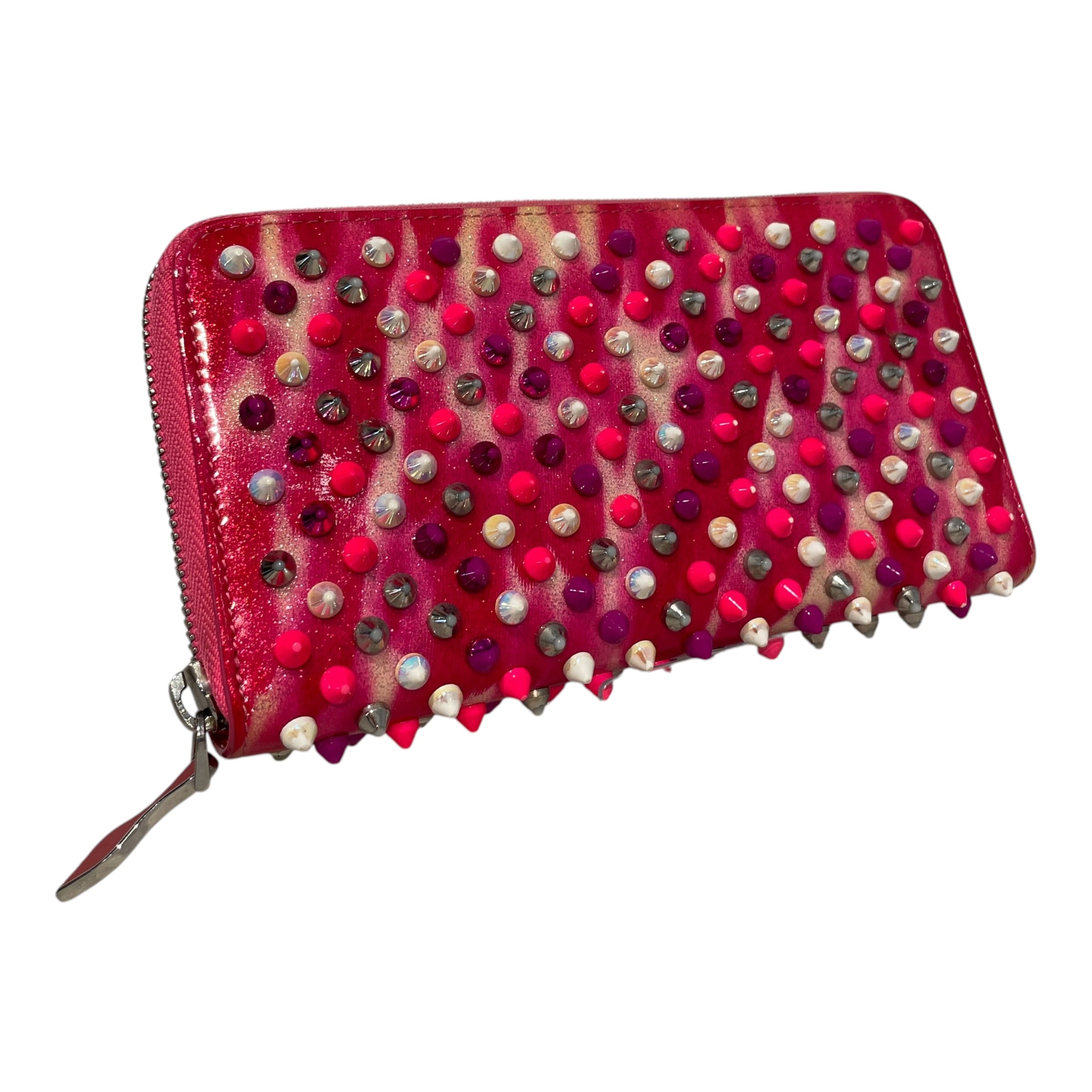 Christian Louboutin/Wallet/Leather/PNK/L's/Pink Studded Wallet view 1