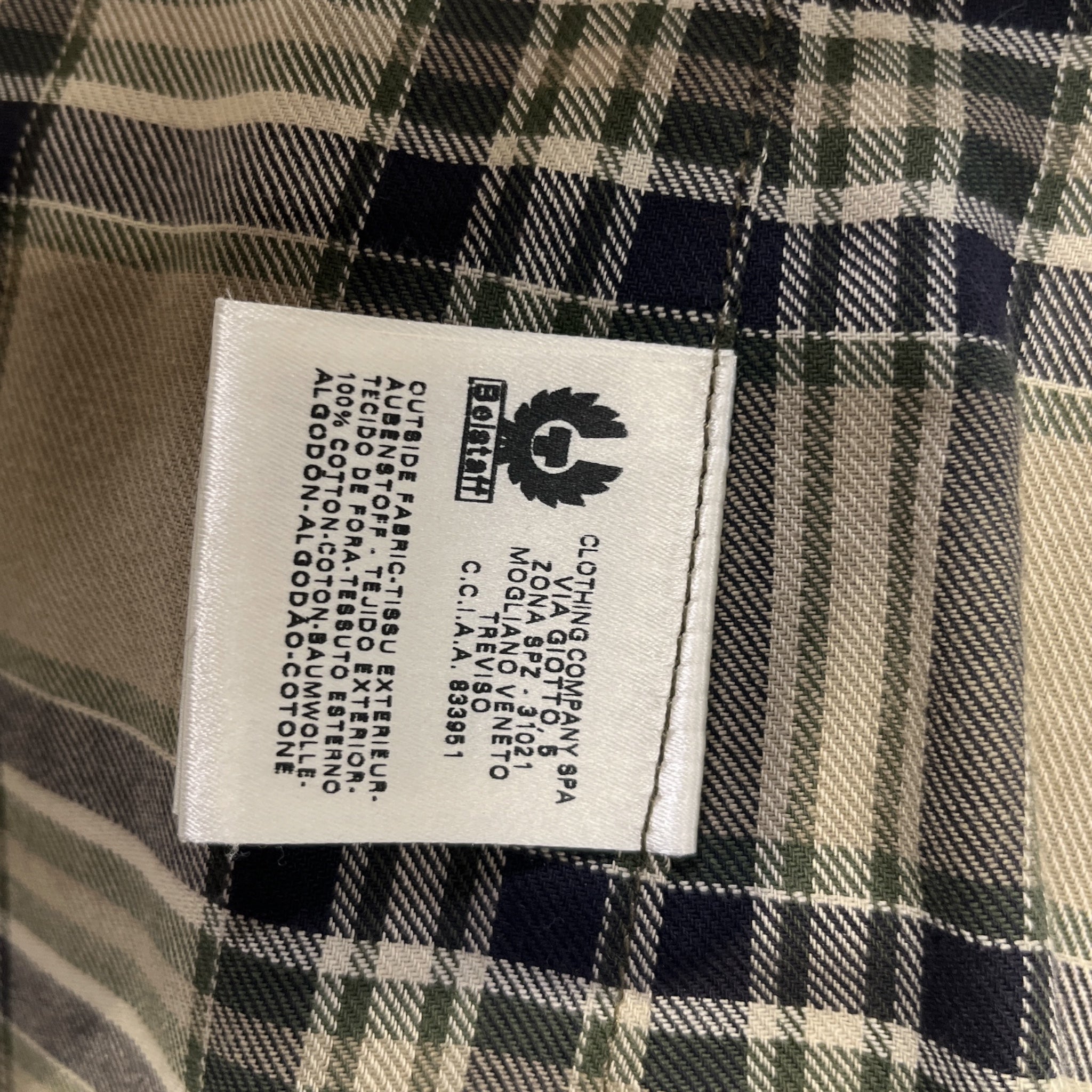 Belstaff/Jacket/44/Cotton/BRW/DARK BROWN -PLAID INT view 3