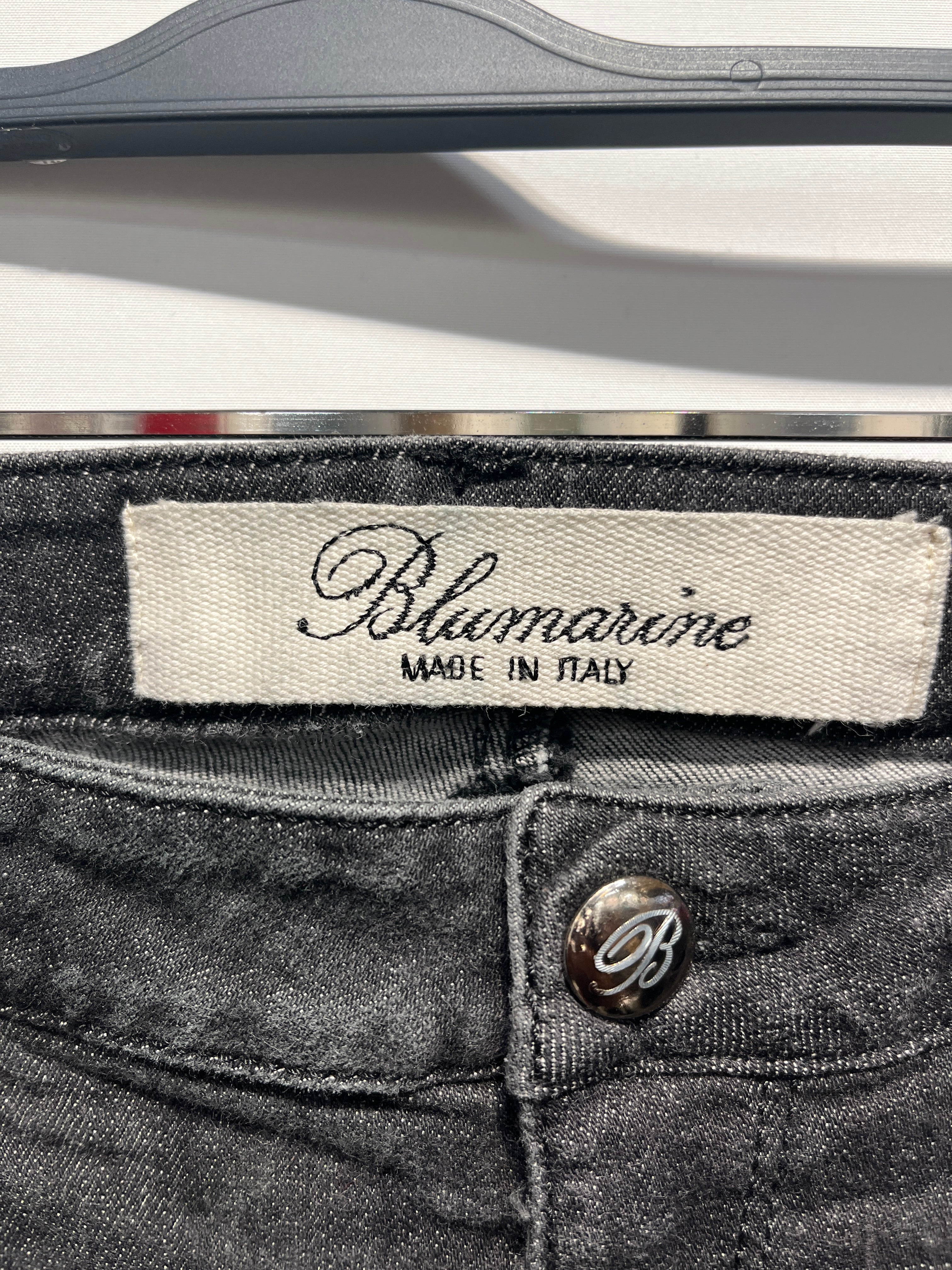 BLUMARINE/Straight Pants/40/Denim/GRY/TASSEL WT STUDS view 3
