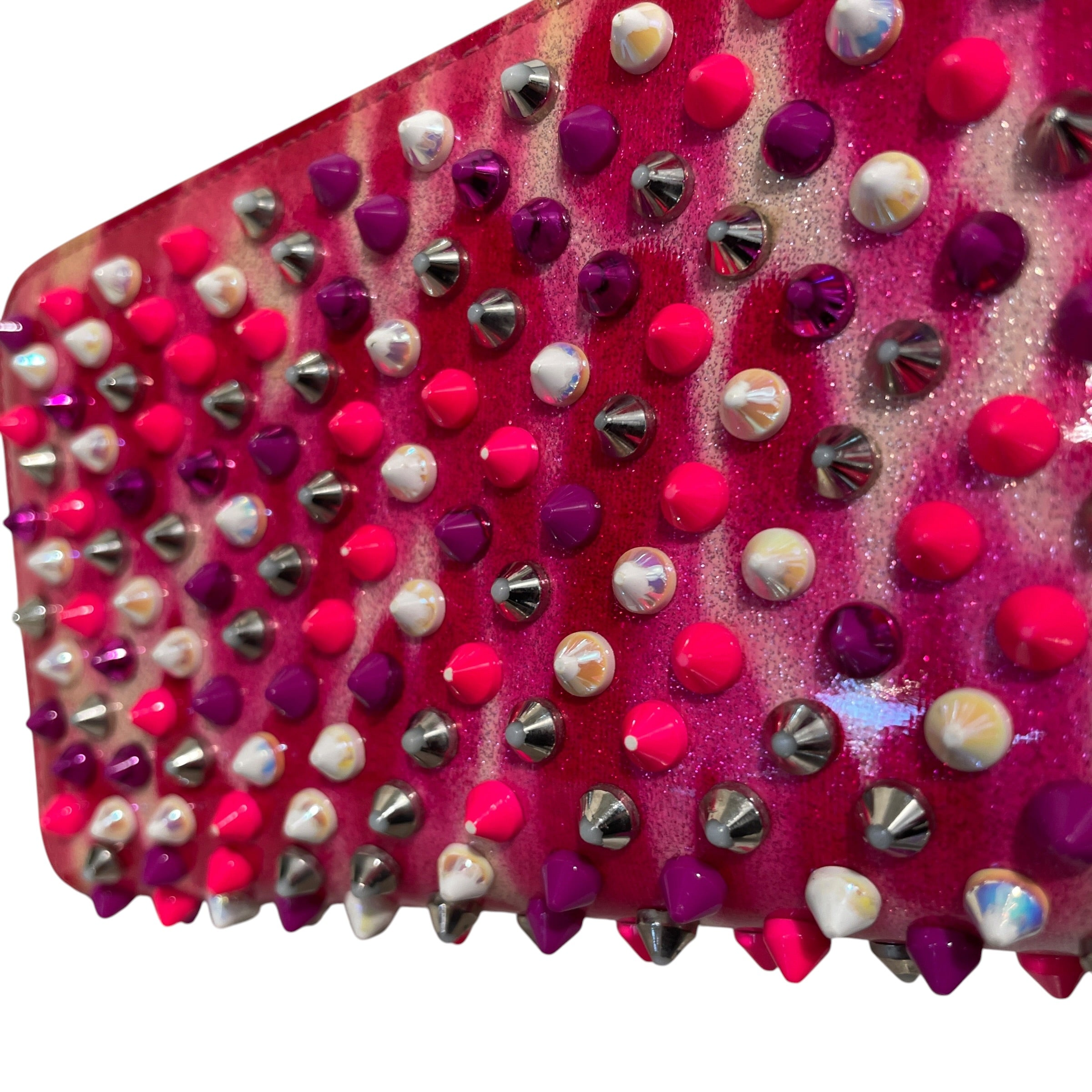 Christian Louboutin/Wallet/Leather/PNK/L's/Pink Studded Wallet view 4