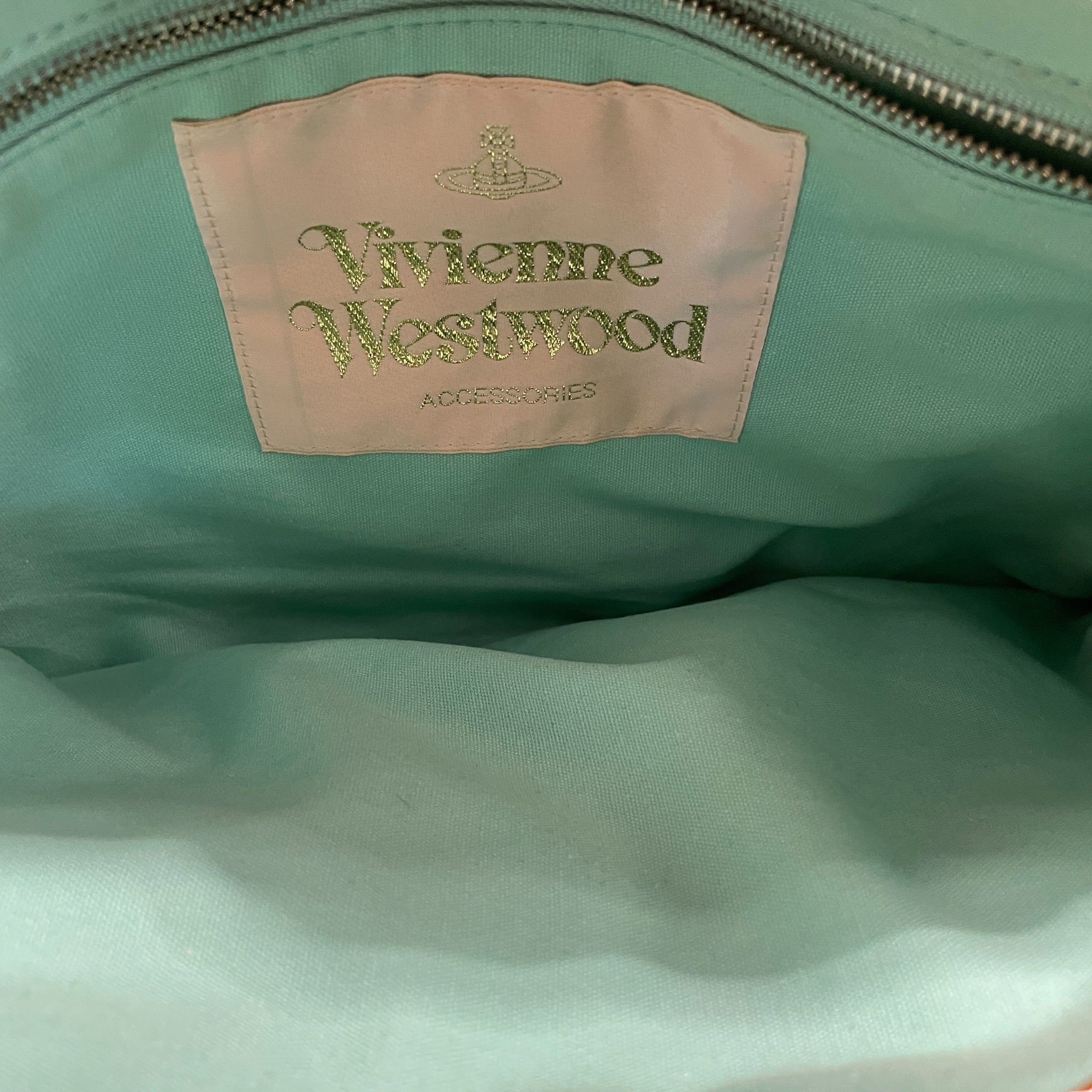 Vivienne Westwood/Tote Bag/Animal Pattern/Leather/GRN/Leopard Woven Bag view 4