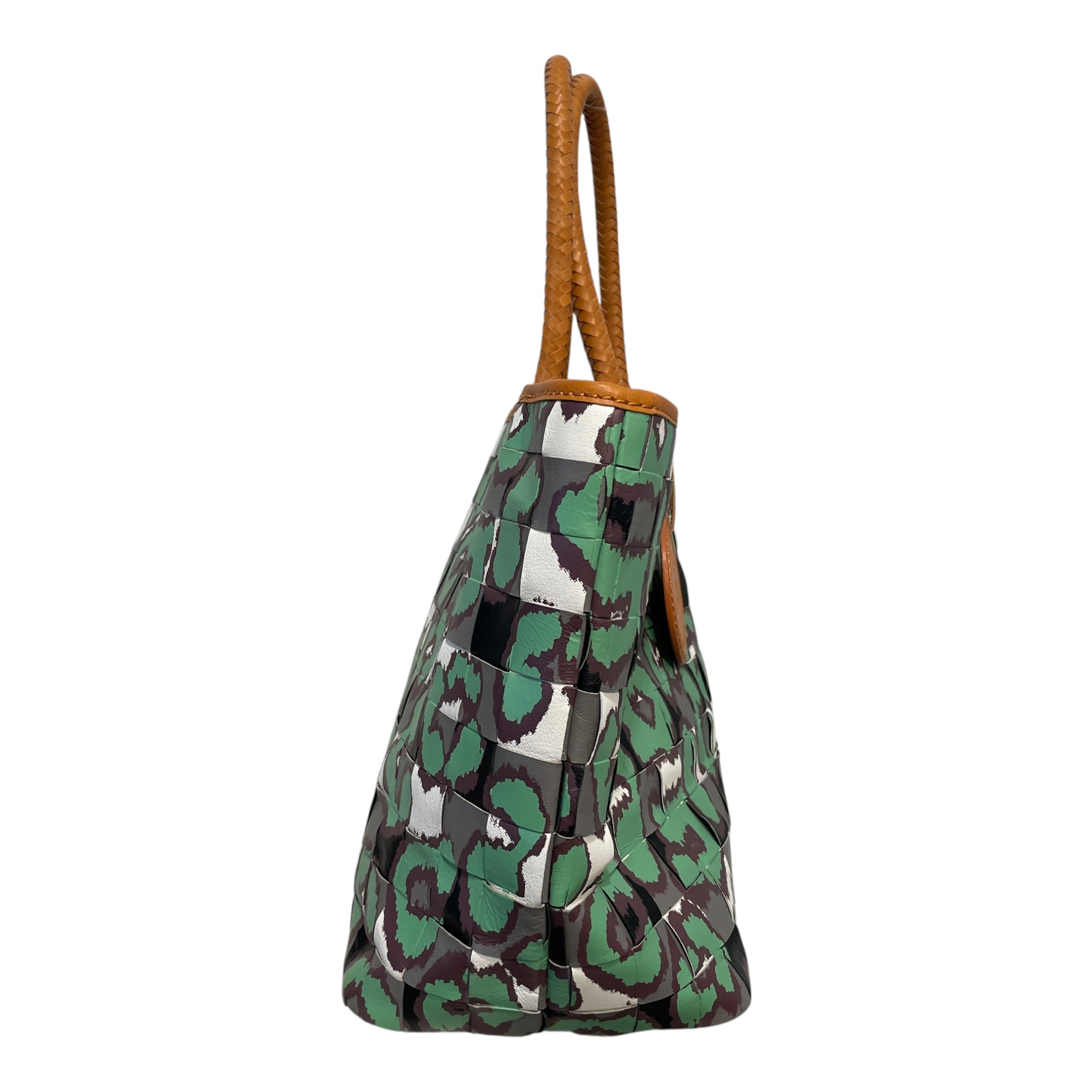 Vivienne Westwood/Tote Bag/Animal Pattern/Leather/GRN/Leopard Woven Bag view 2