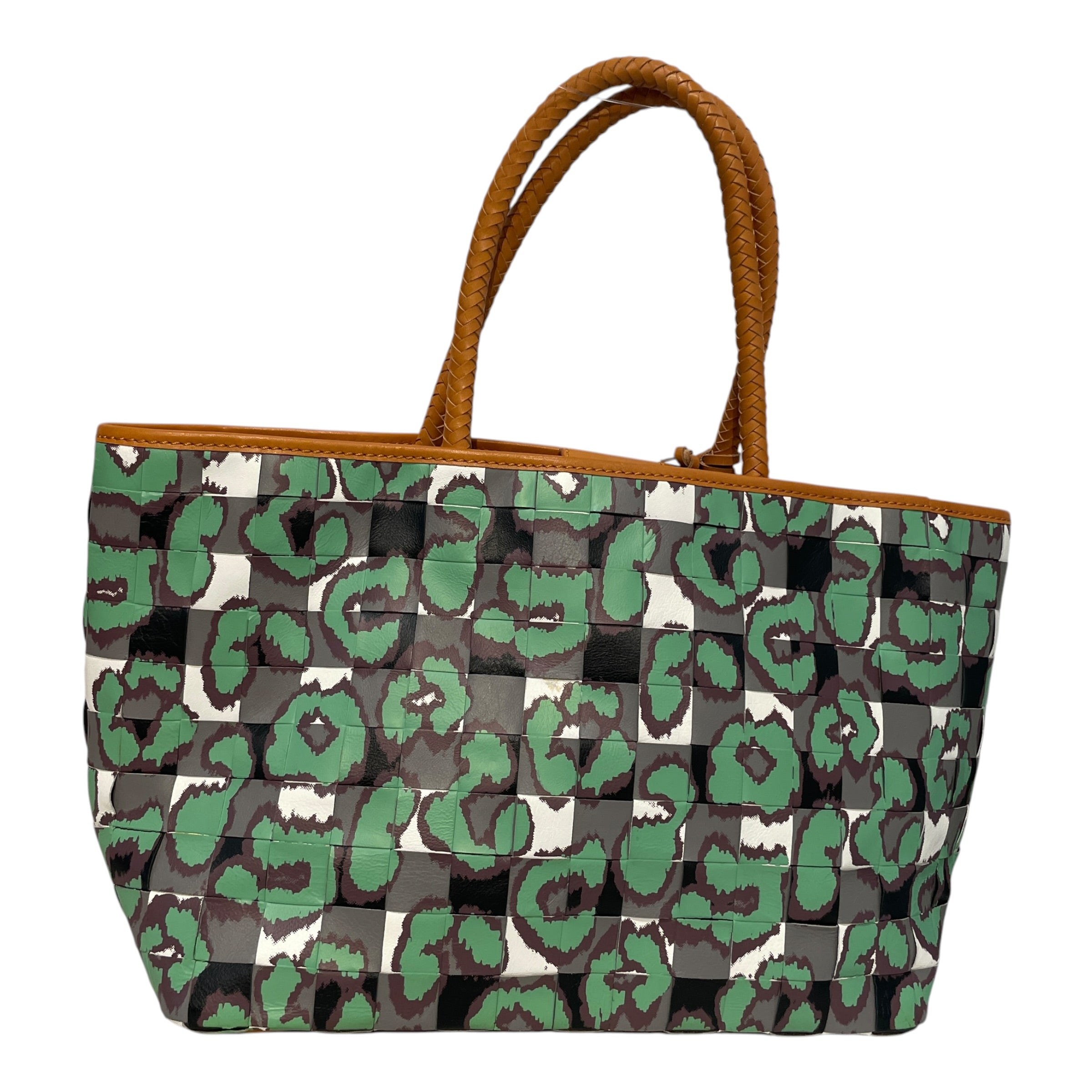 Vivienne Westwood/Tote Bag/Animal Pattern/Leather/GRN/Leopard Woven Bag view 3