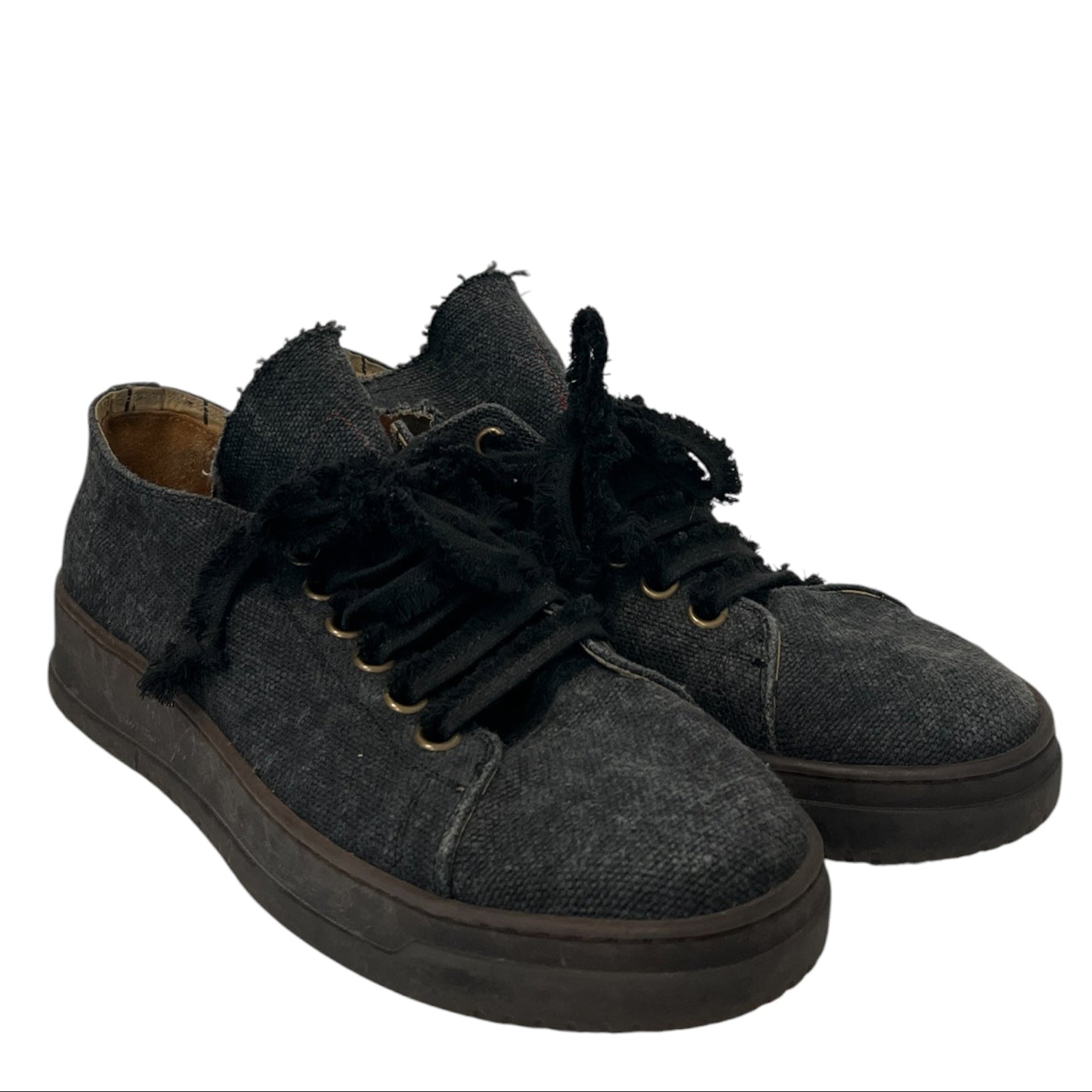 UMA WANG/Low-Sneakers/EU 40/Cotton/GRY/CANVAS LOW TENNIS SHOE view 1