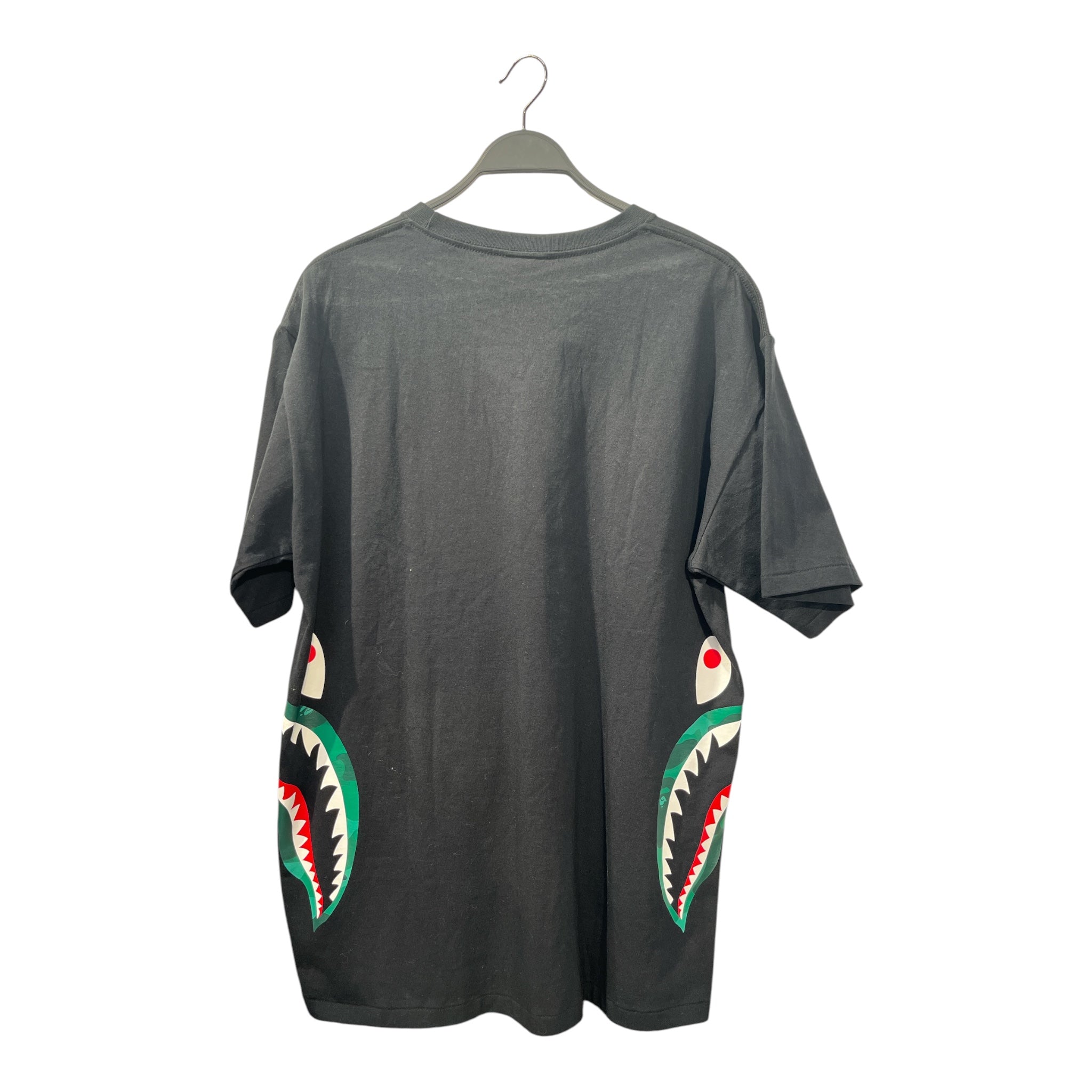 BAPE STA!/T-Shirt/XXL/Cotton/BLK/2 SHARK HEADS ON SIDE view 2