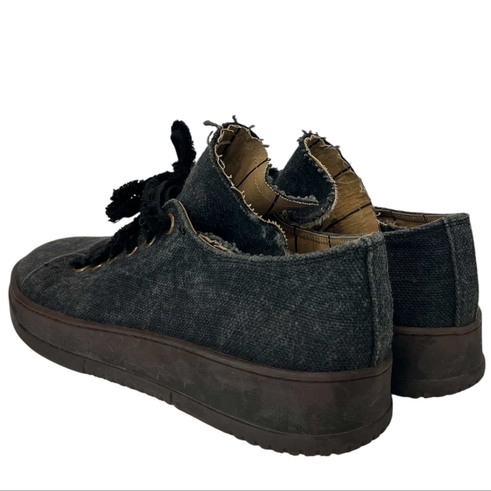 UMA WANG/Low-Sneakers/EU 40/Cotton/GRY/CANVAS LOW TENNIS SHOE view 2