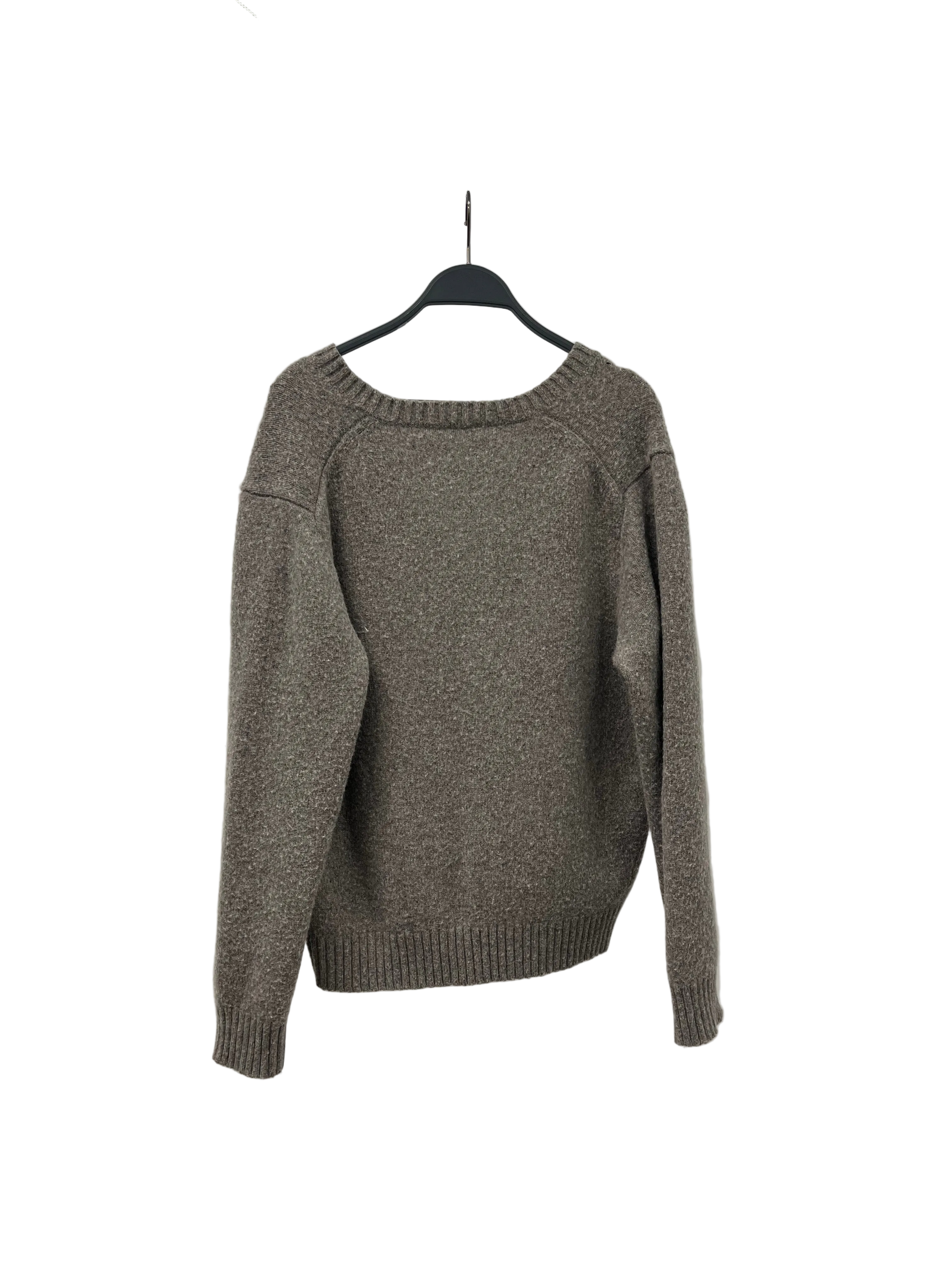Sandy Liang/Sweater/M/Wool/GRY/DEEP V NECK view 2