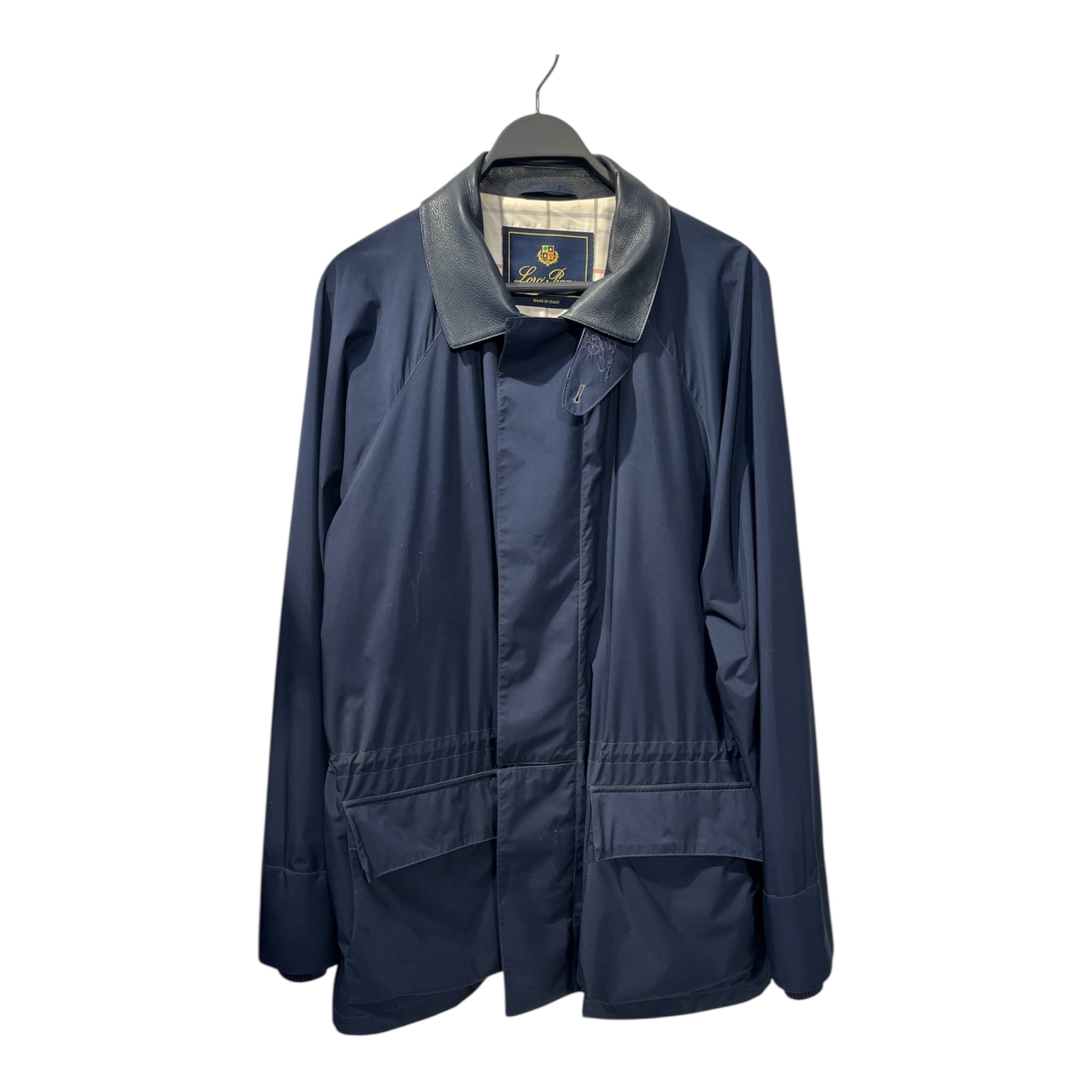 Loro Piana/Blouson/XL/Polyester/NVY/HORSEY1992 LEATHER COLLAR view 1