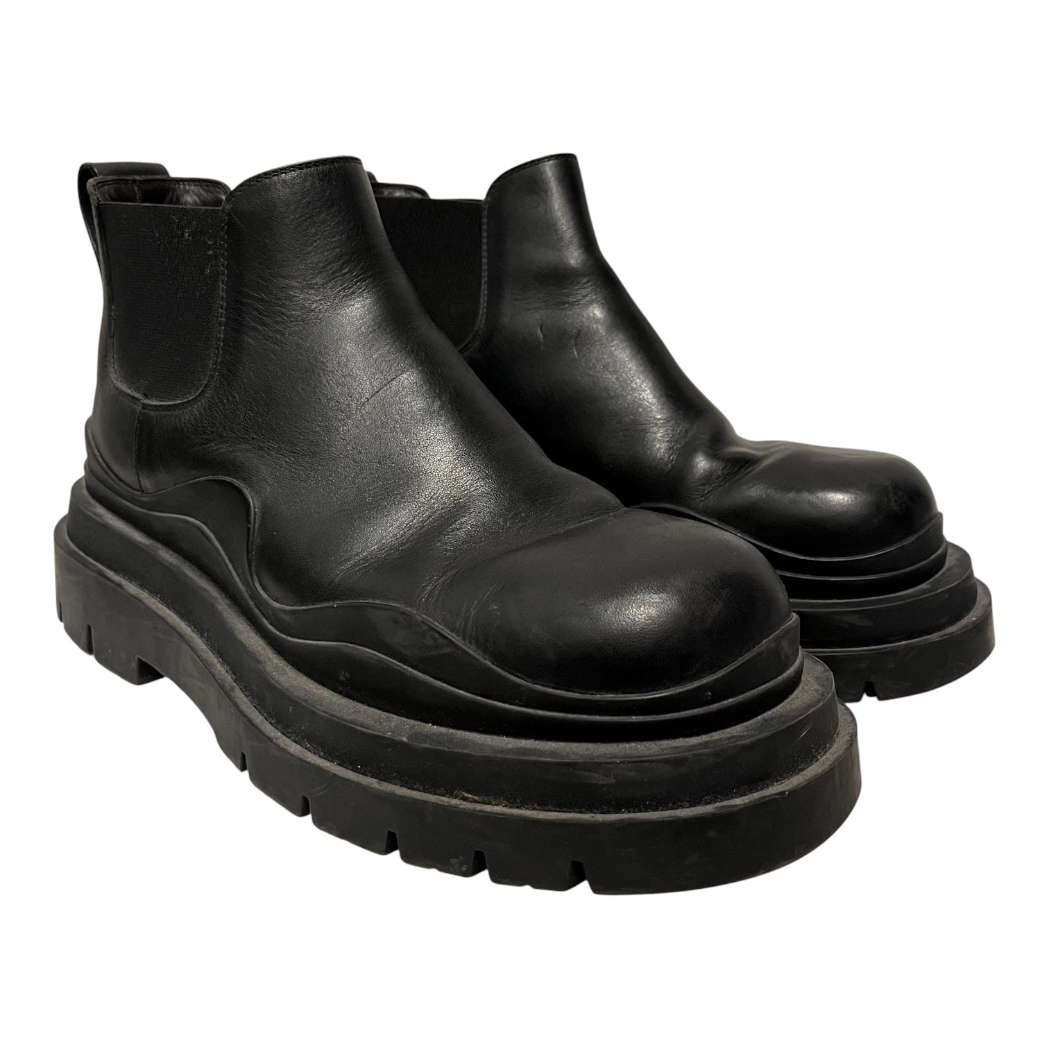 BOTTEGA VENETA/Chelsea Boots/US 7/Leather/BLK/ view 1