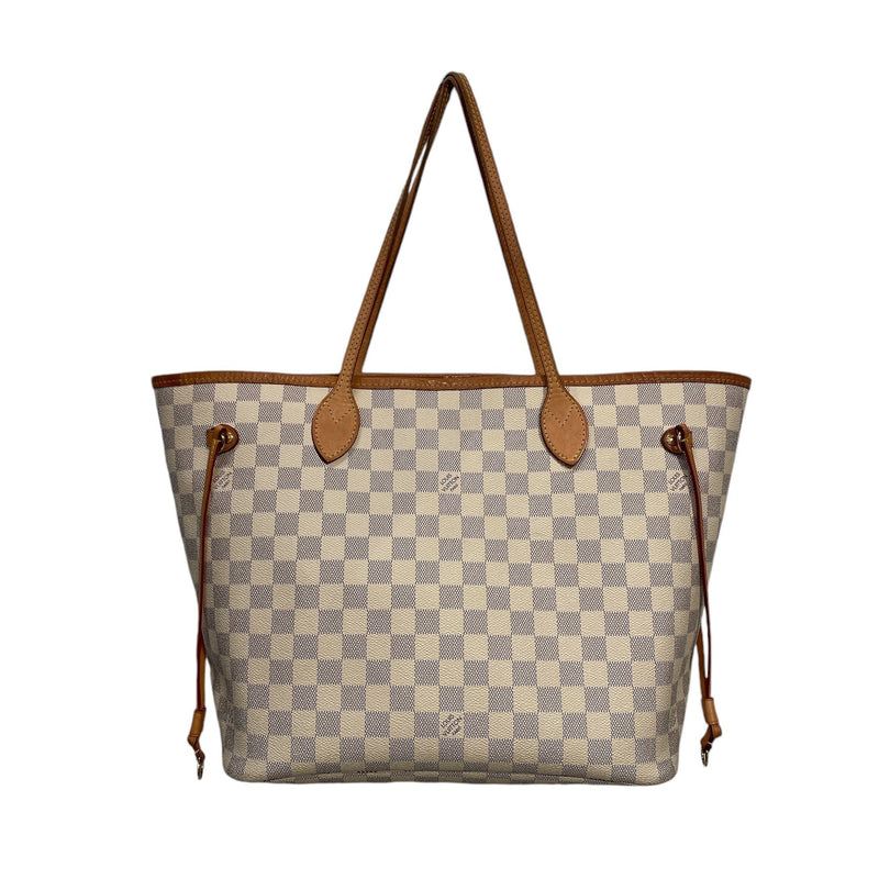 LOUIS VUITTON/Hand Bag/Monogram/Leather/WHT/NEVERFULL