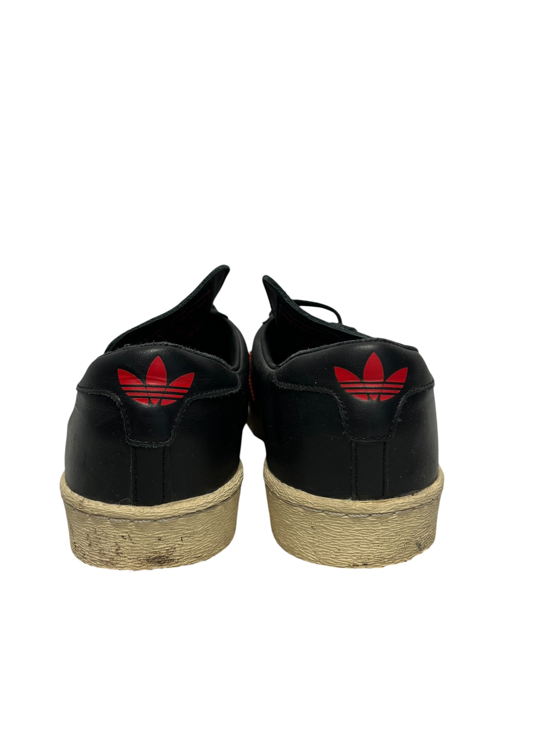 adidas/WILLY CHAVARRIA/Low-Sneakers/US 10/Leather/BLK/RED STRIPE view 3