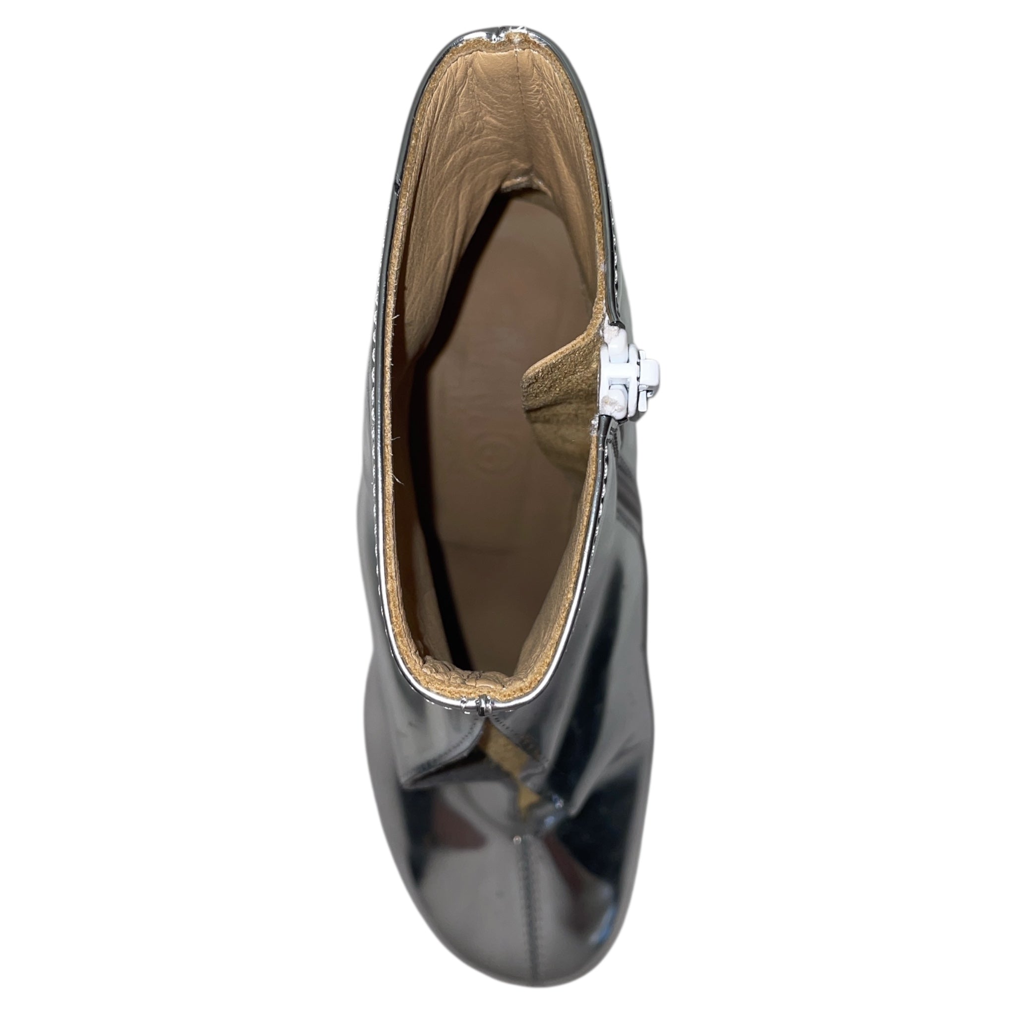 MM6/Heels/EU 36/SLV/MM6 Metallic Split Boot Heel view 3