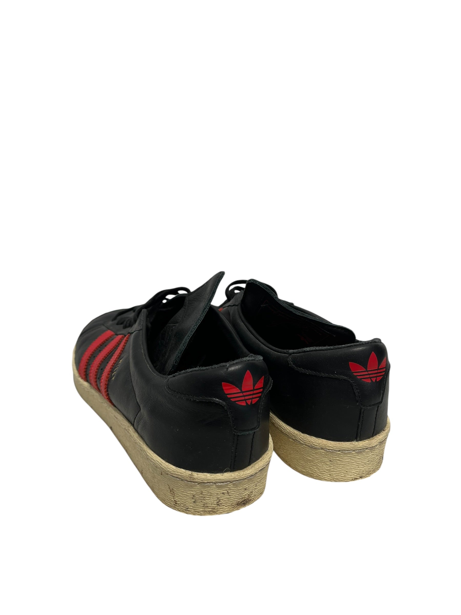 adidas/WILLY CHAVARRIA/Low-Sneakers/US 10/Leather/BLK/RED STRIPE view 2