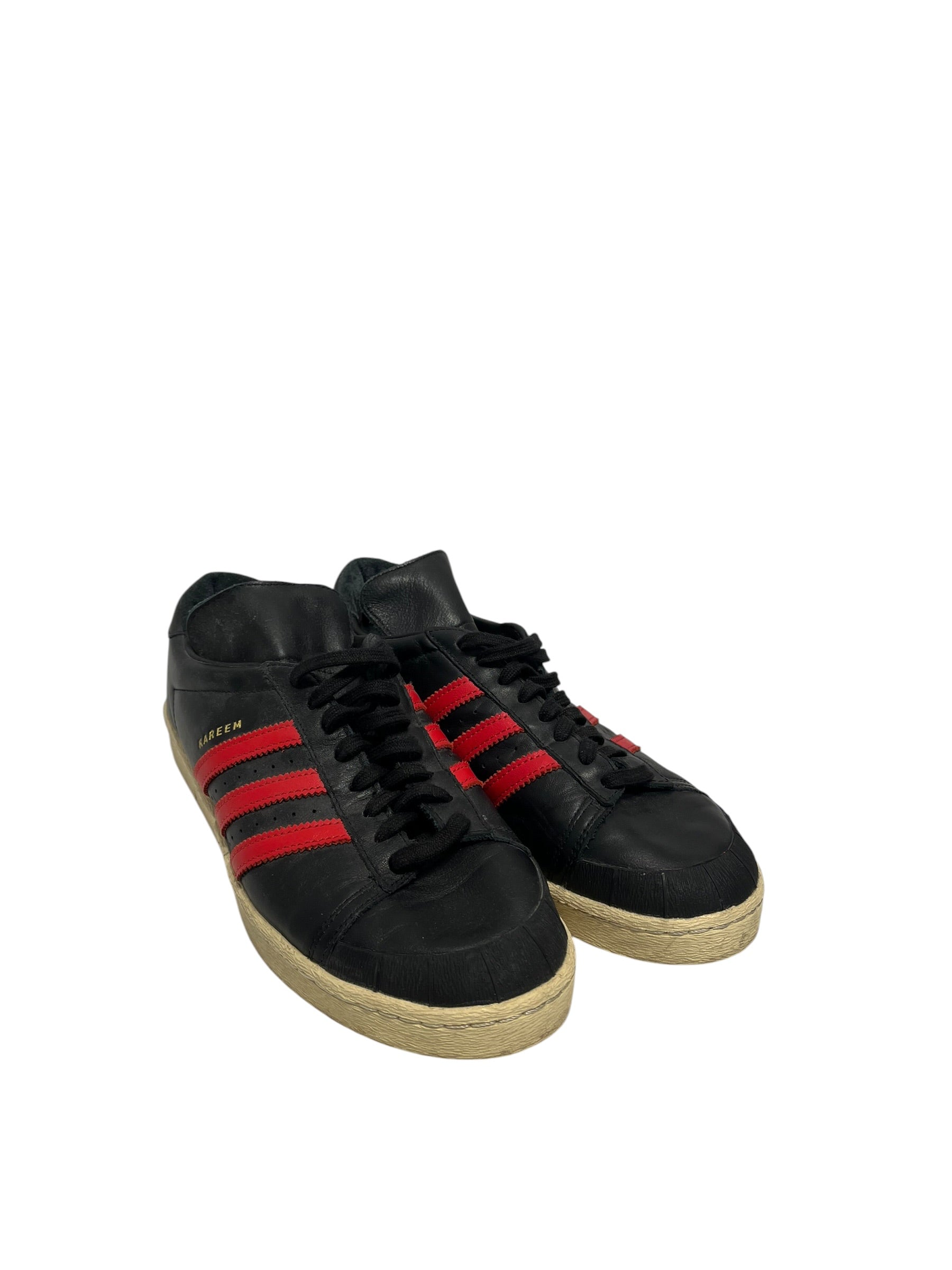 adidas/WILLY CHAVARRIA/Low-Sneakers/US 10/Leather/BLK/RED STRIPE view 1