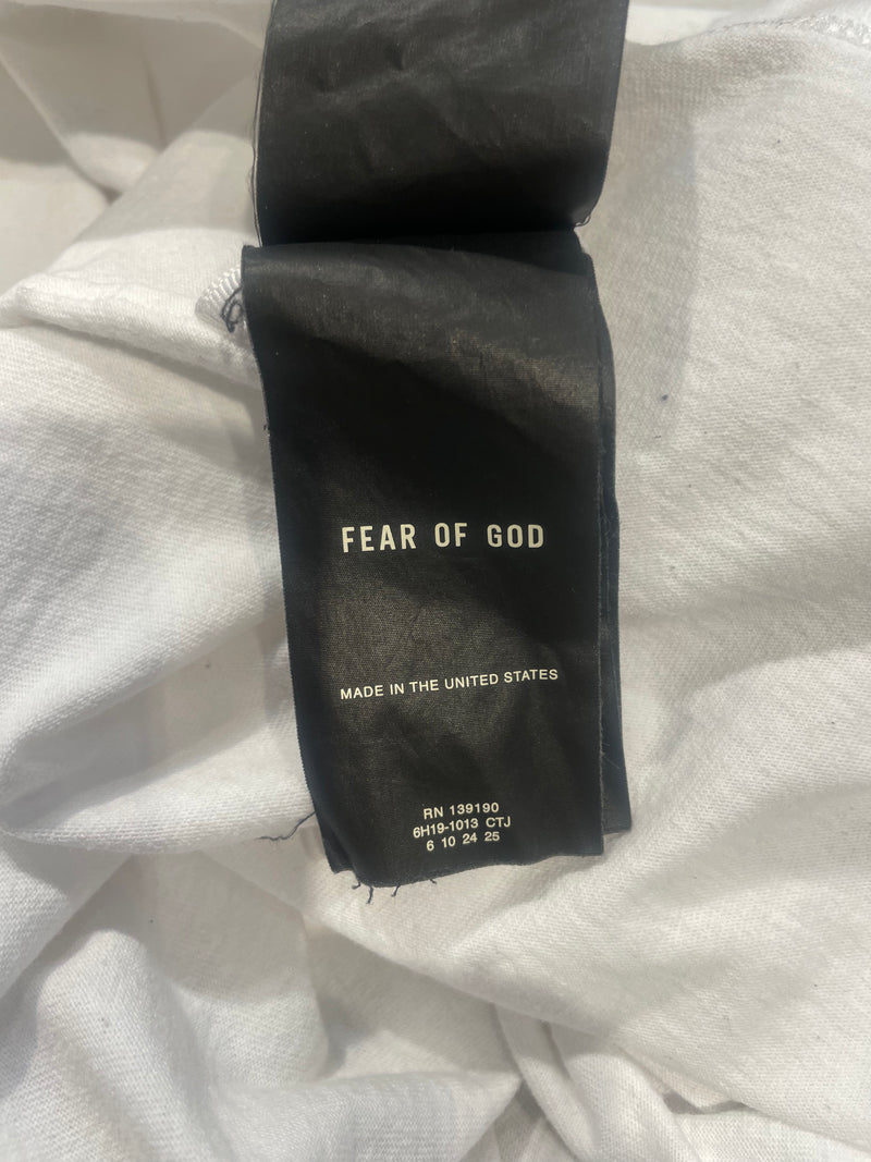 FEAR OF GOD/T-Shirt/M/Cotton/WHT/Graphic/&