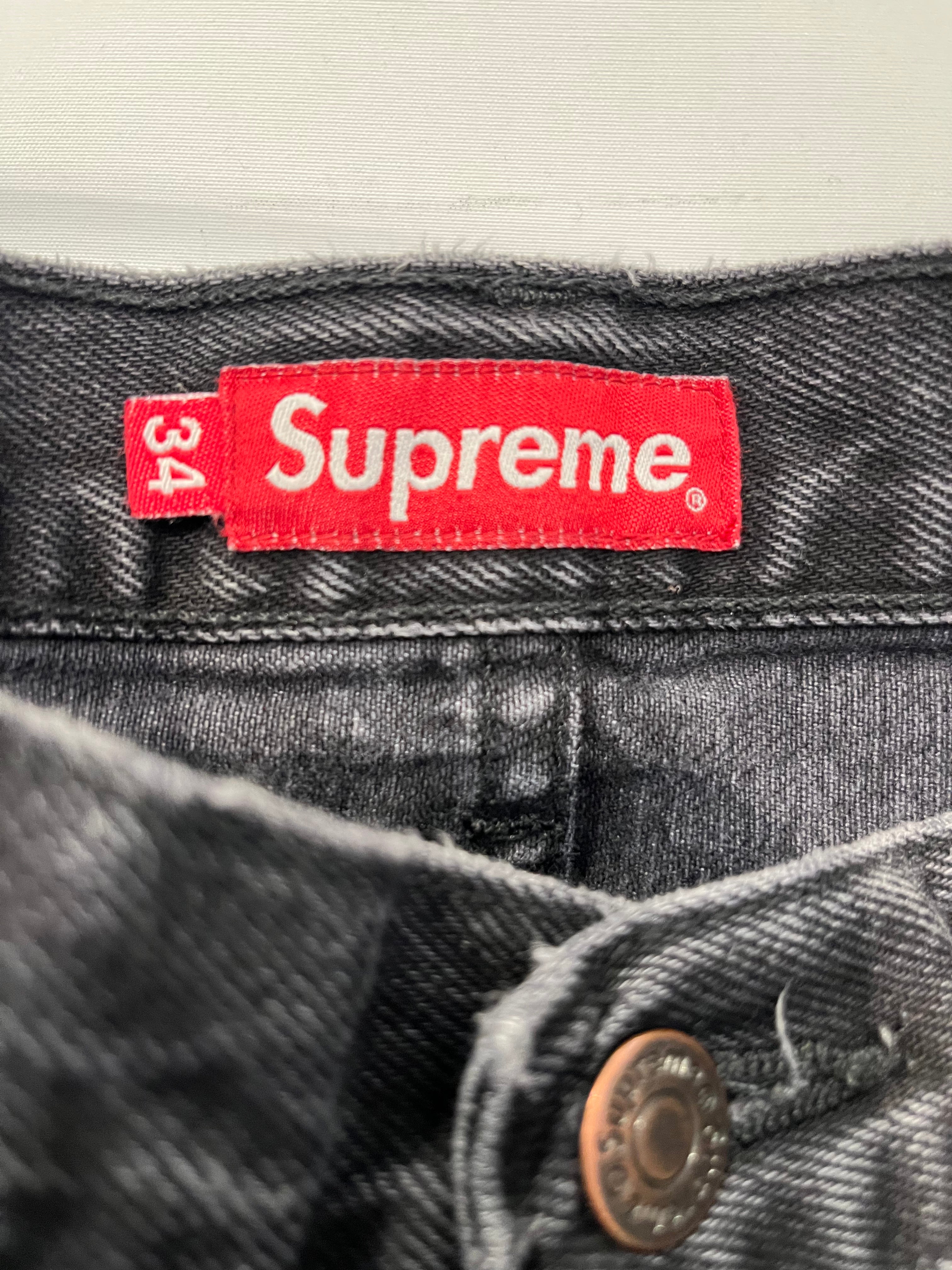 Supreme/Straight Pants/34/Denim/BLK/FADED BALCK view 3
