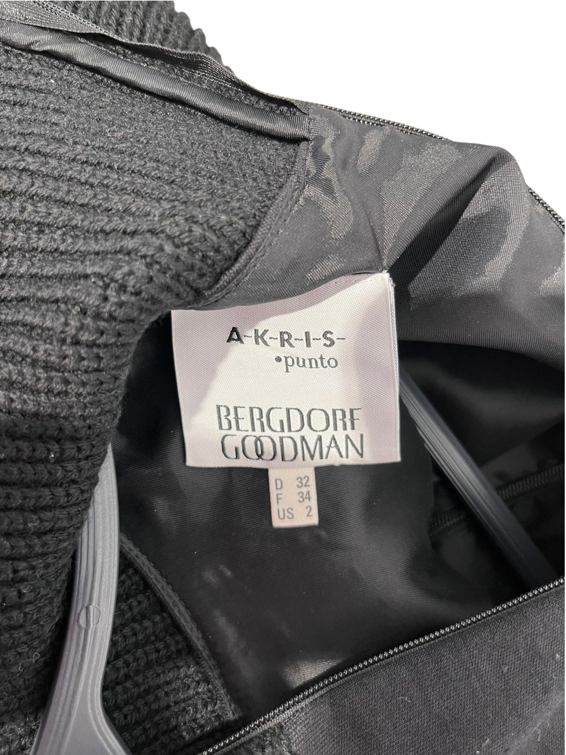 AKRIS punto/BERGDORF GOODMAN/SS Dress/S/BLK/ view 3