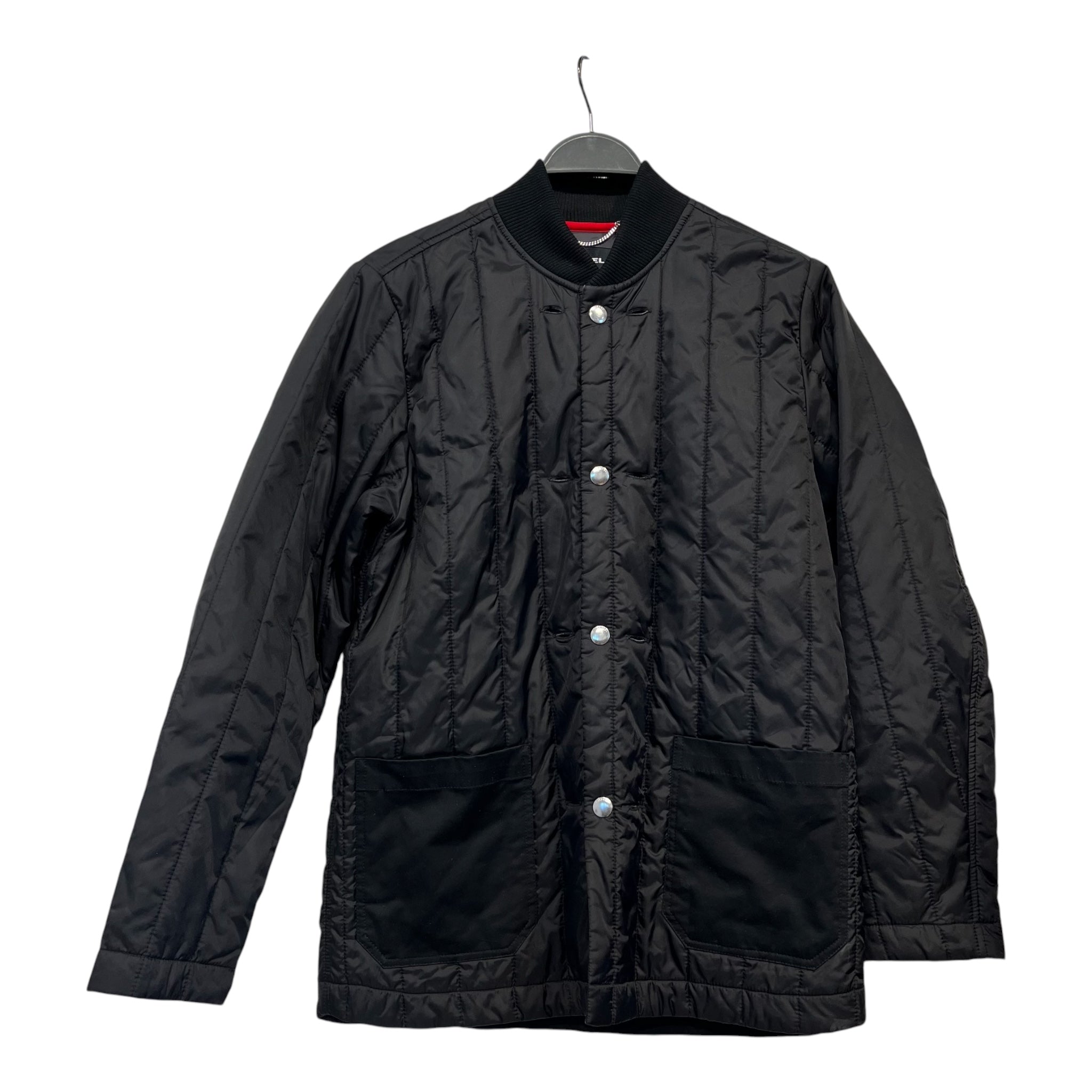 DIESEL/Windbreaker/S/Nylon/BLK/solid pockets view 1