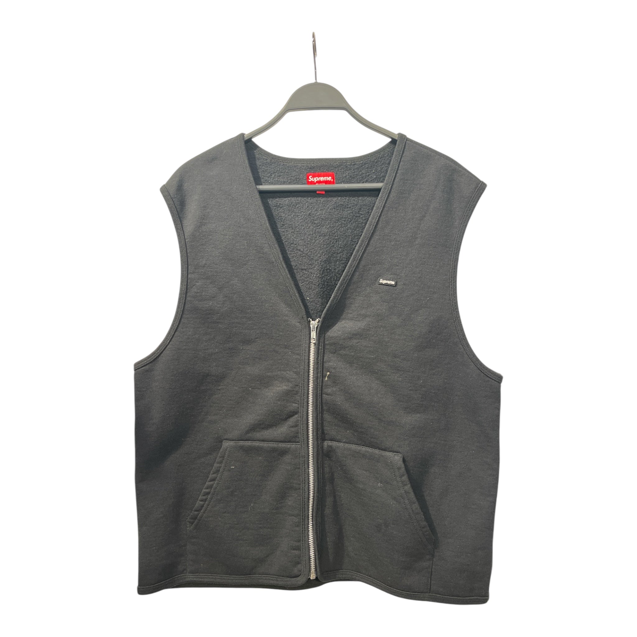 Supreme/Vest/M/Cotton/BLK/SWEAT ZIP UP VEST/BOX LOGO view 1
