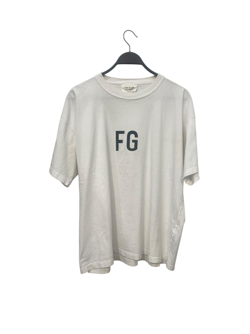 FEAR OF GOD/T-Shirt/M/Cotton/WHT/Graphic/&