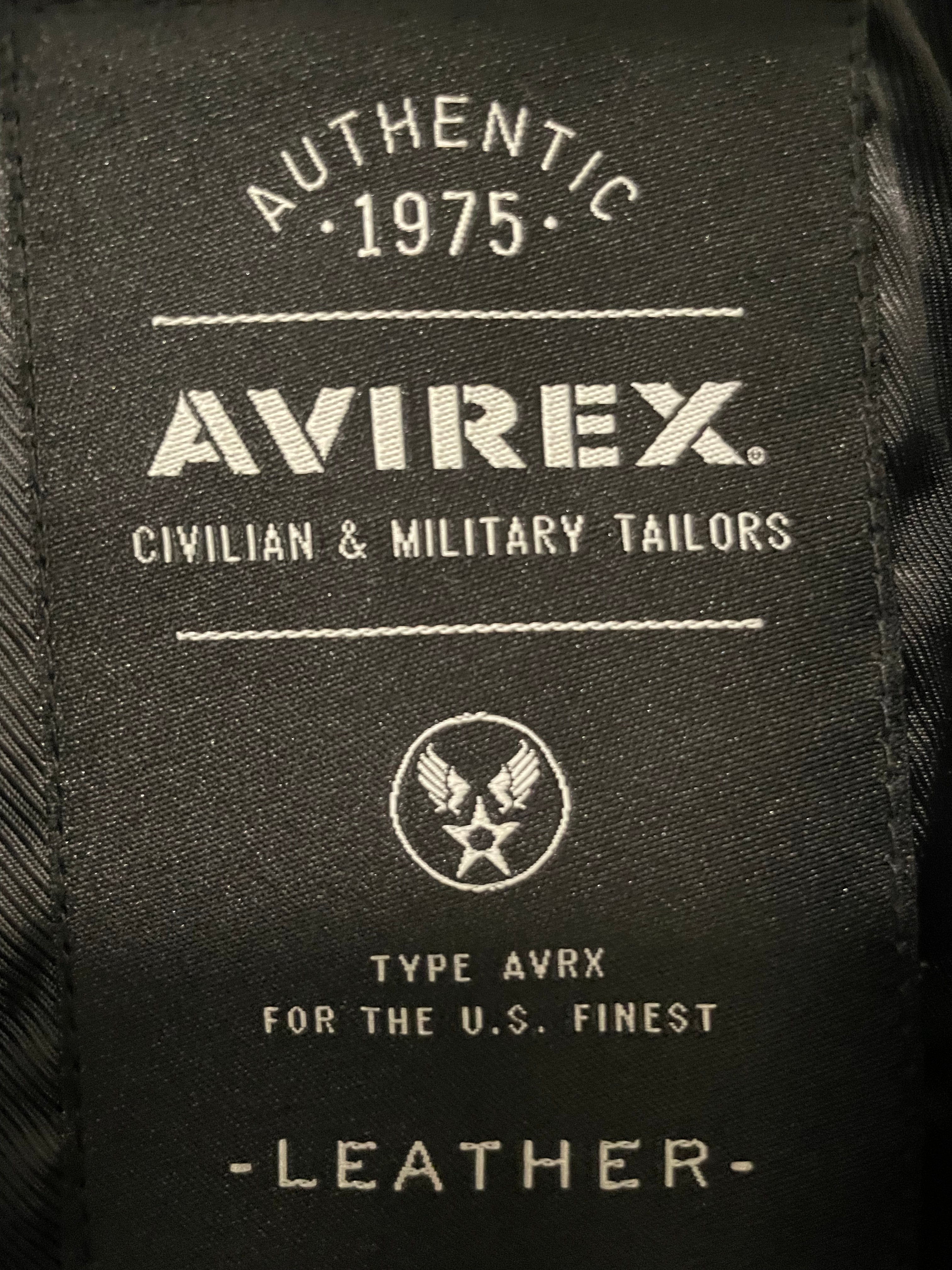 AVIREX/Leather Jkt/XXL/Leather/BLK/AVIREX NY ESTABLISHED CREST view 3