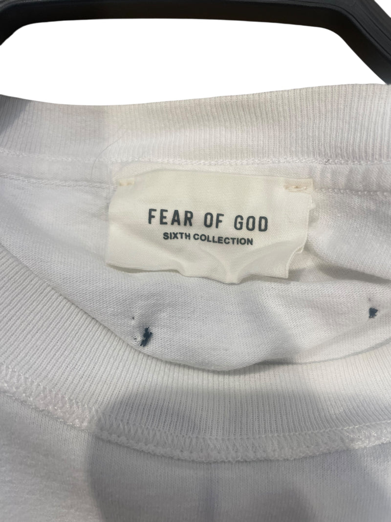 FEAR OF GOD/T-Shirt/M/Cotton/WHT/Graphic/&