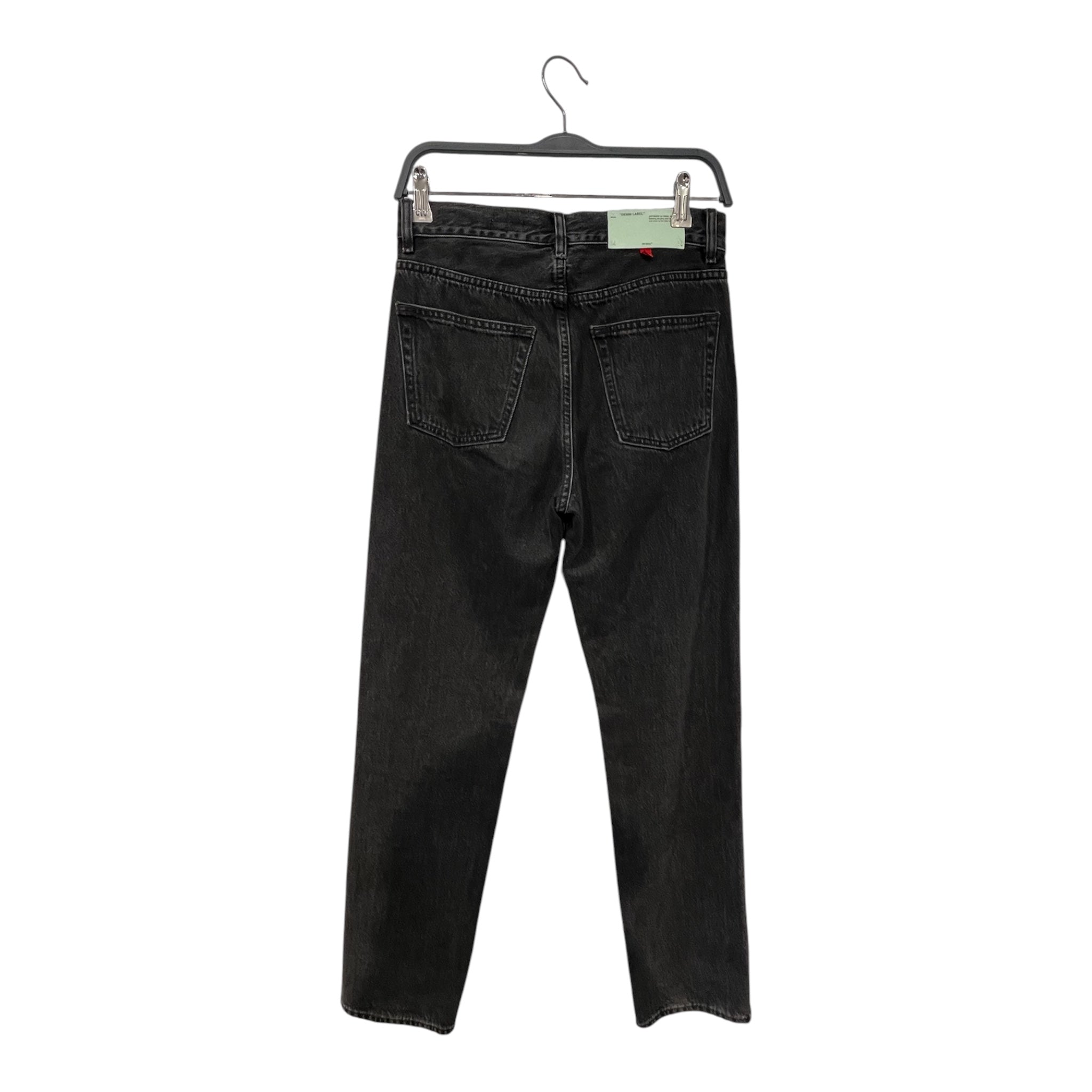 OFF-WHITE/Straight Pants/26/Cotton/BLK/Button Fly/OWYA001R18774021 "r" denim view 2