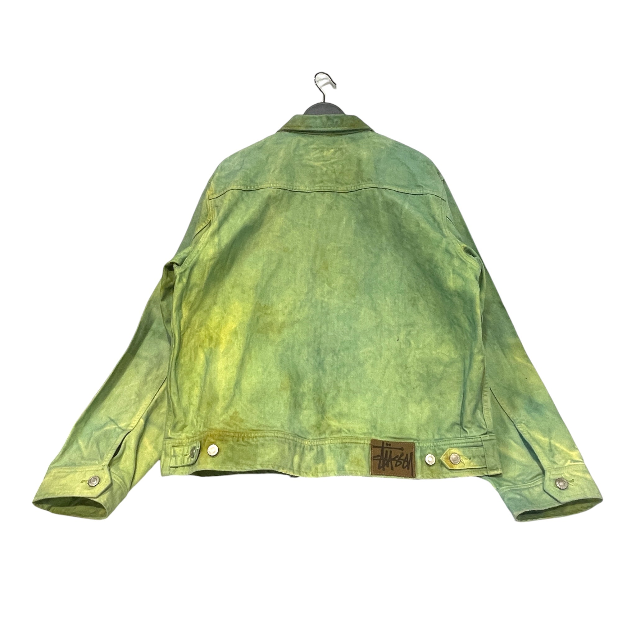 STUSSY/Denim Jkt/L/Cotton/GRN/Hand Dyed Wonderland Workwear view 2