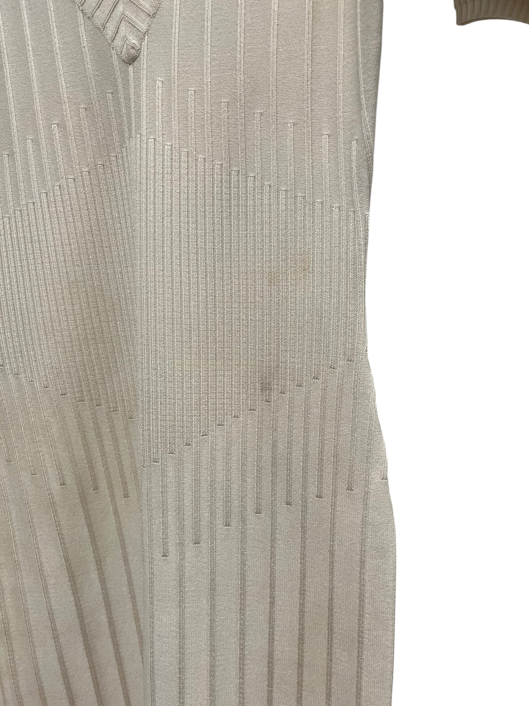 Thierry Mugler/SS Dress/M/Polyester/WHT/Midi Length/KNIT DRESS, V NECK view 4
