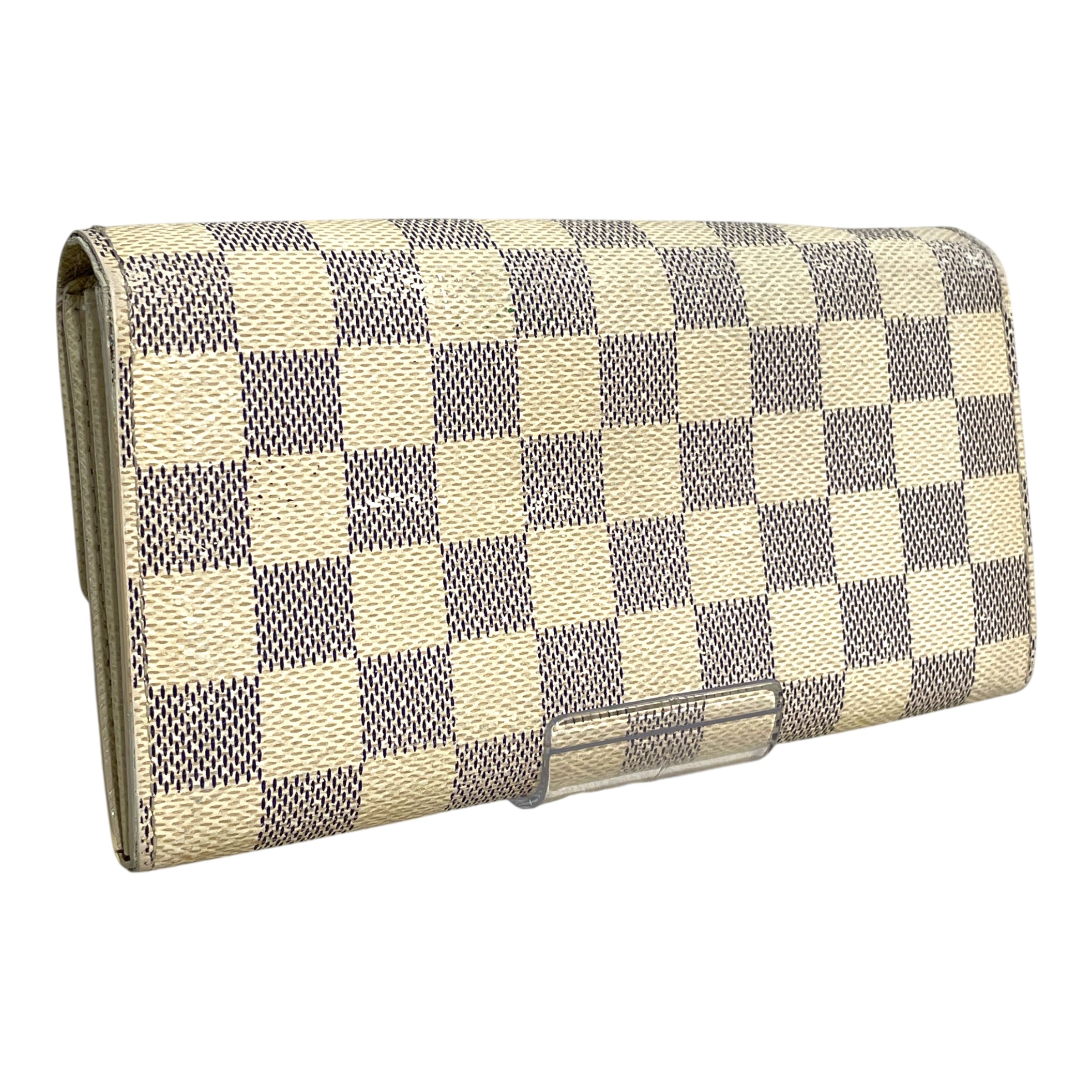 LOUIS VUITTON/Long Wallet/Monogram/Leather/WHT/L's/Damier Azur Sarah Wallet view 2