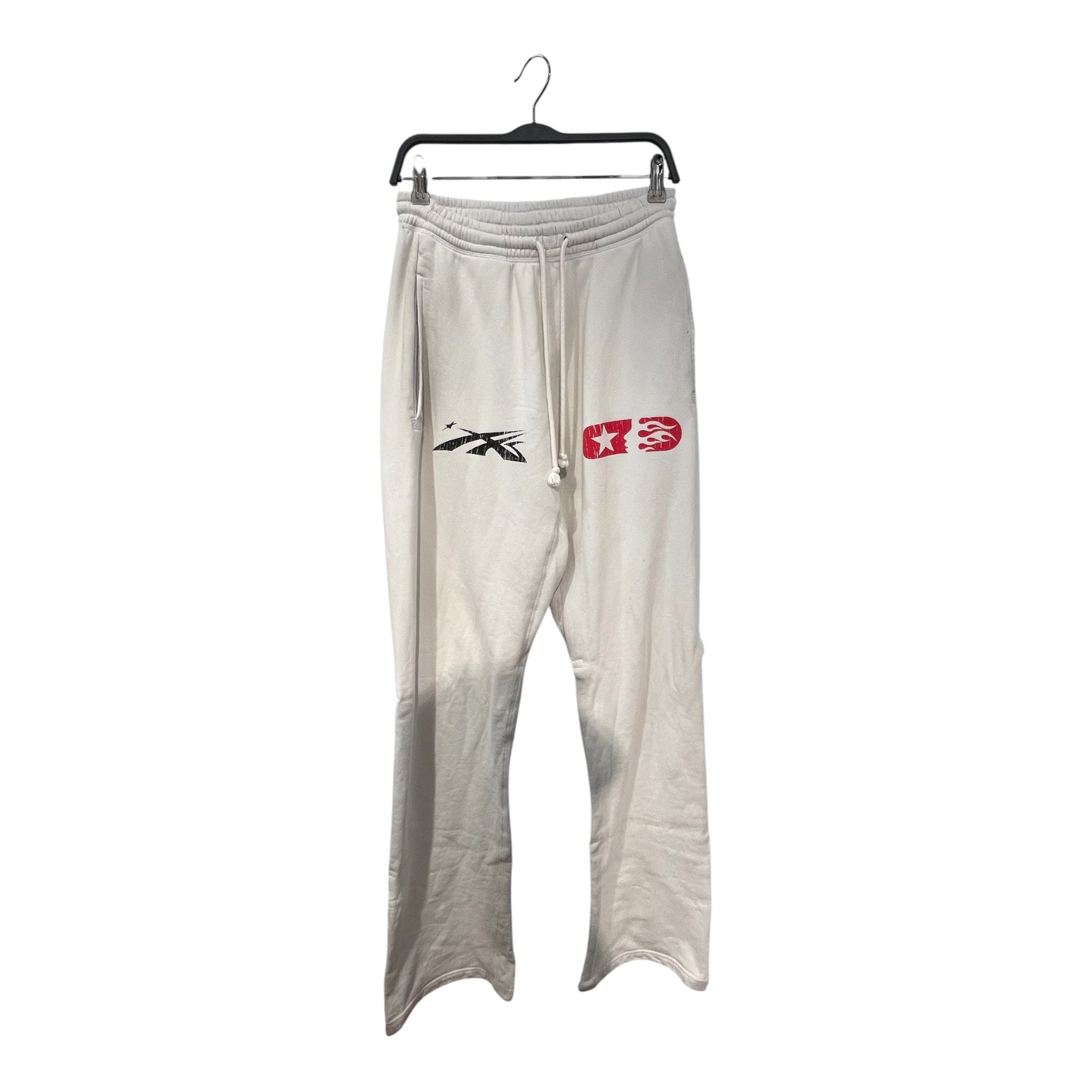 HELLSTAR/Bootcut Pants/M/Cotton/CRM/Flared Sweapants w/ 4 Skulls view 1