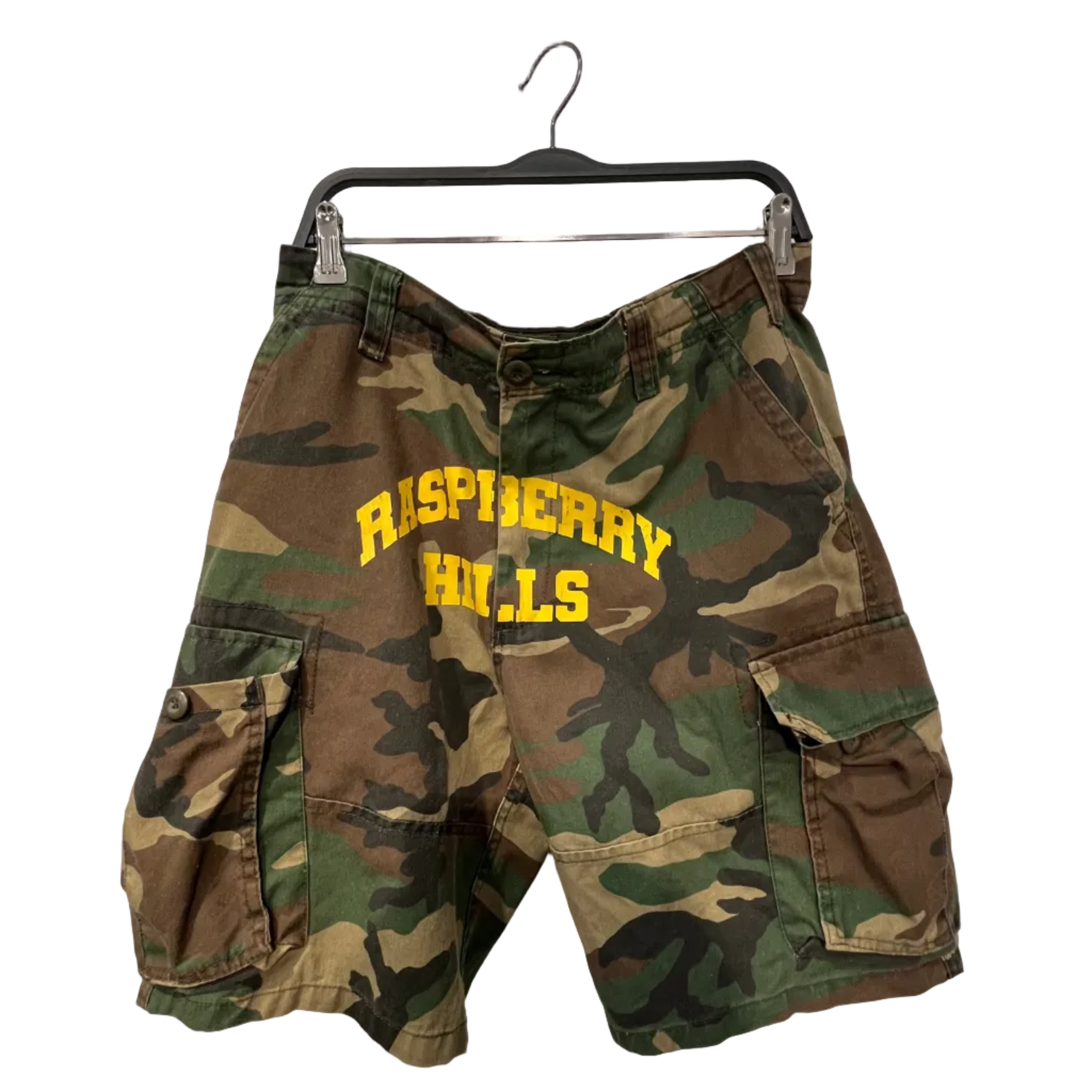 Raspberry Hills/Shorts/M/Cotton/GRN/Camouflage/YELLOW RASPBERRY HILLS FRONT view 1