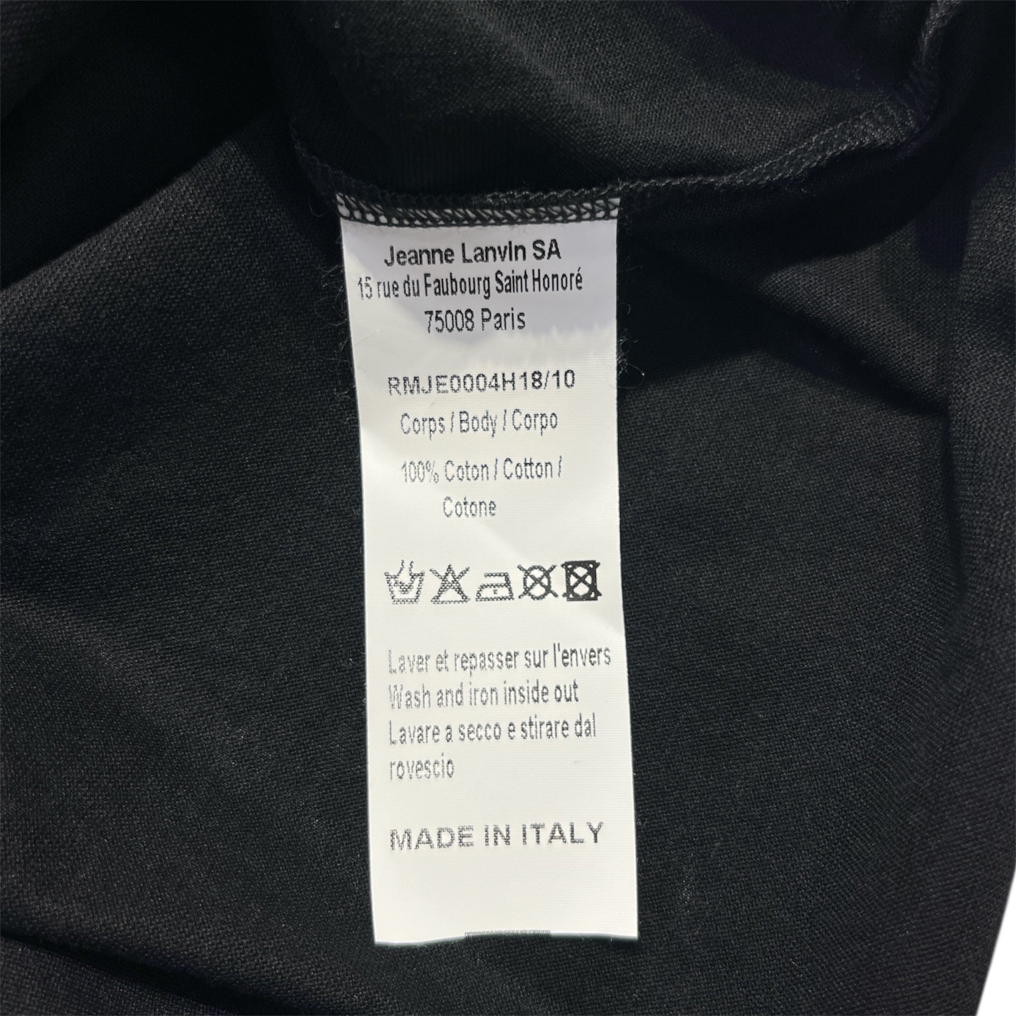 LANVIN/T-Shirt/L/Cotton/BLK/ view 4