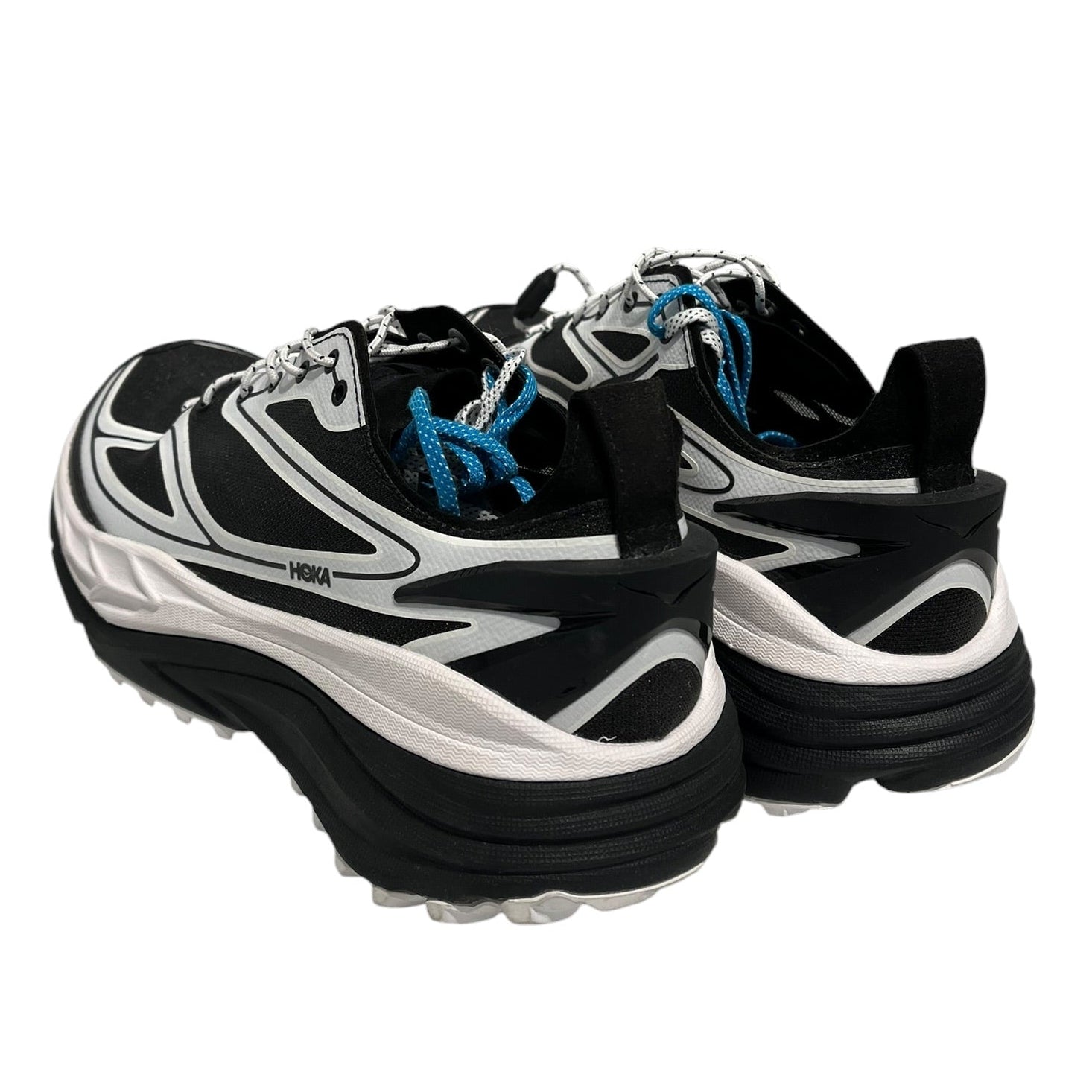 HOKA(HOKA ONE ONE)/Low-Sneakers/US 8/Cotton/BLK/BLK & WHT SNEAKERS view 2