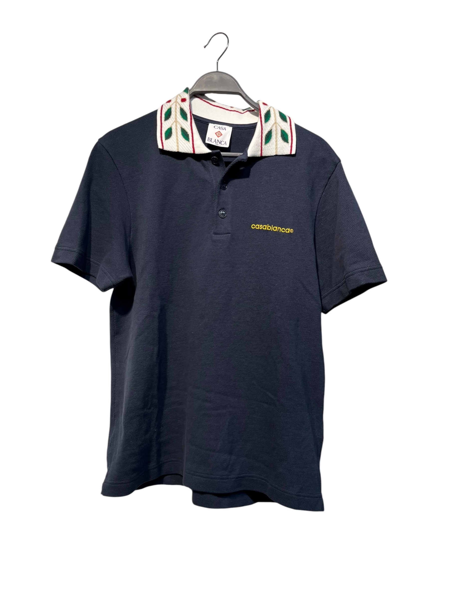 CASABLANCA/Polo Shirt/M/Cotton/NVY/LAUREL PIQUE view 1
