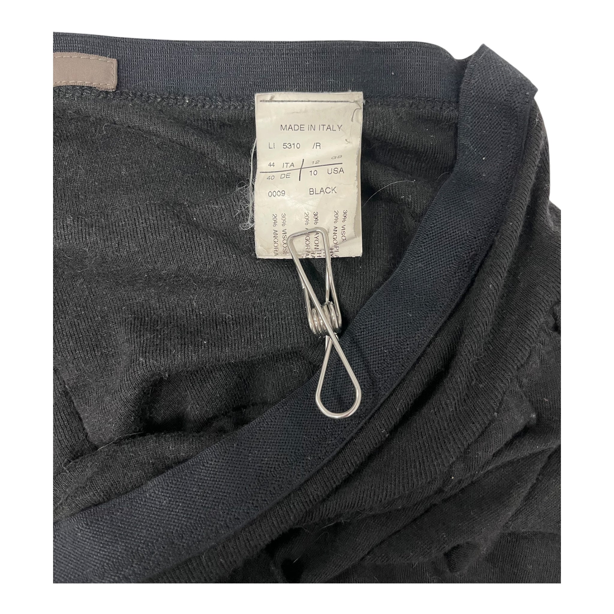 Rick Owens Lilies/SL Dress/10/Rayon/BLK/Maxi Length/RUFFLED TRIANGLE BUNCH view 4