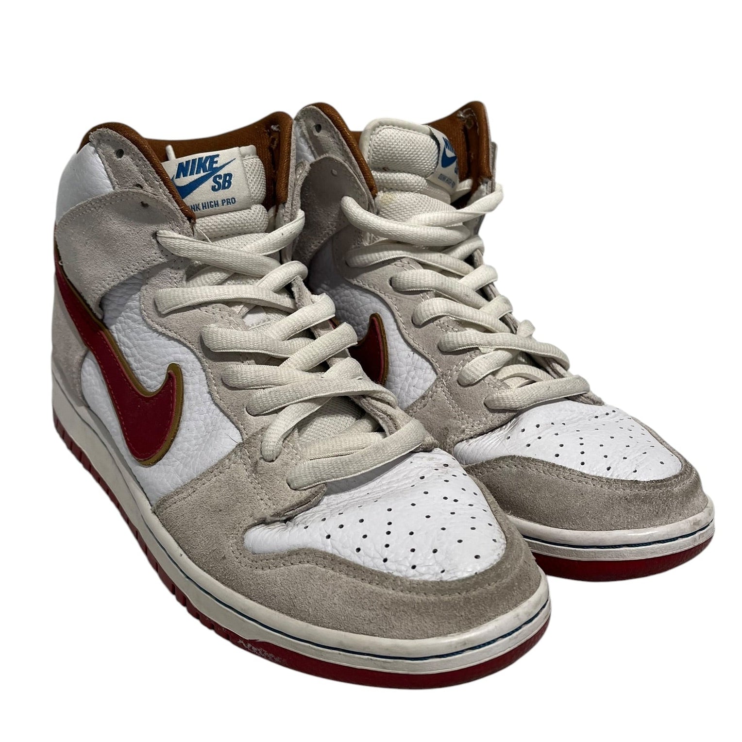 NIKE/SB DUNK HIGH/Hi-Sneakers/US 9/Leather/WHT/CV9499-100 view 1