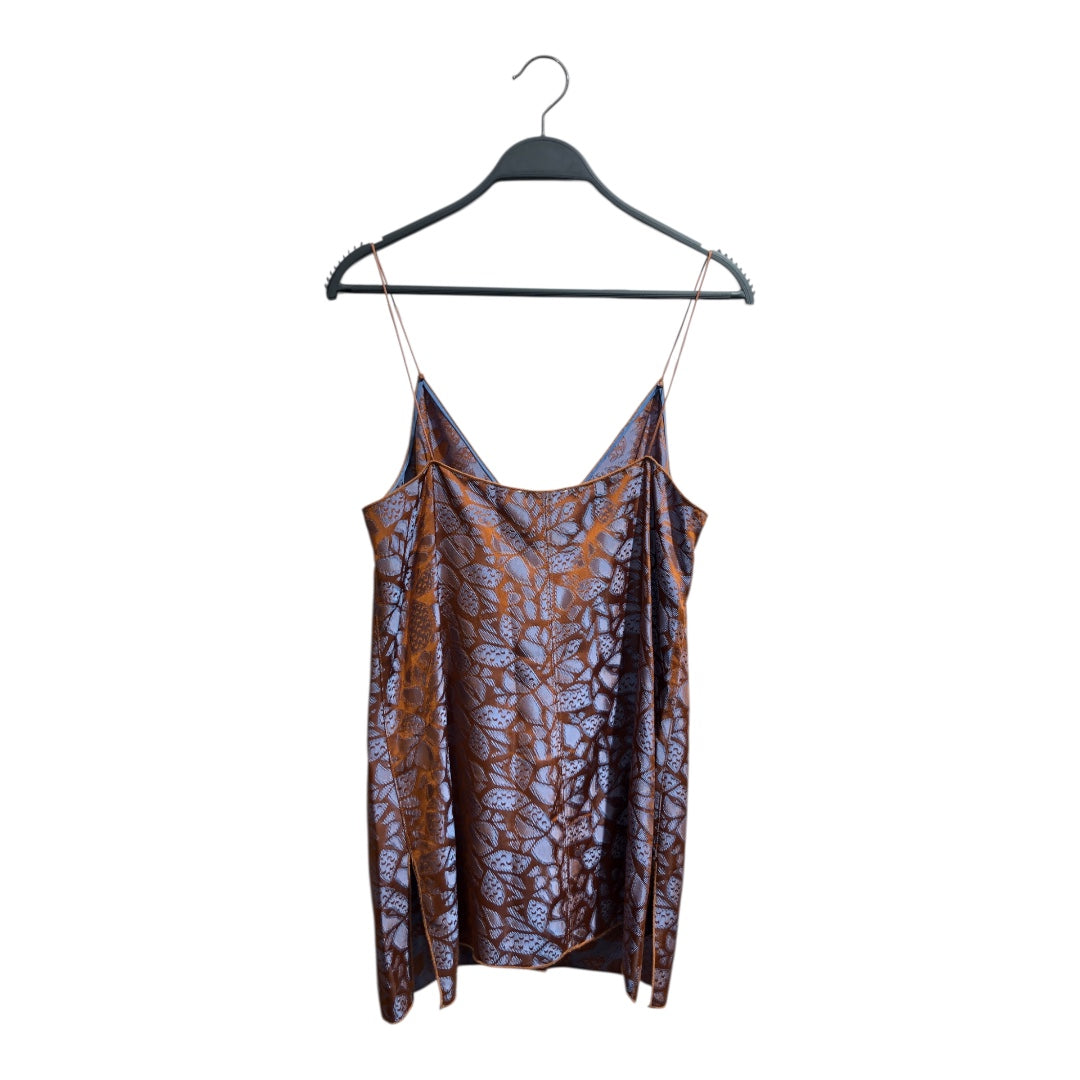 FORTE FORTE/T-Shirt/Floral Pattern/ORN/orange blue aop slip top view 2