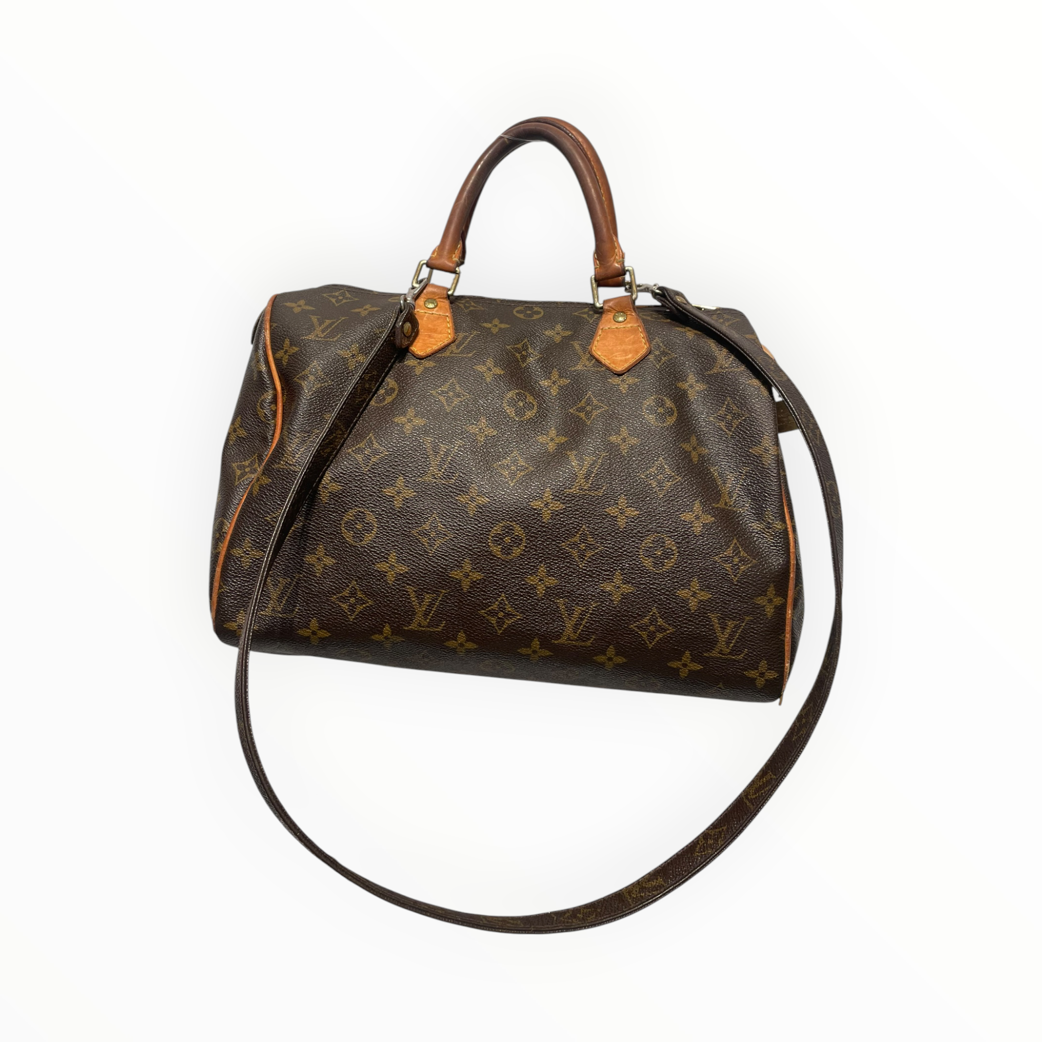 LOUIS VUITTON/Bag/Monogram/BRW/SPEEDY MONOGRAM W/ STRAP view 2