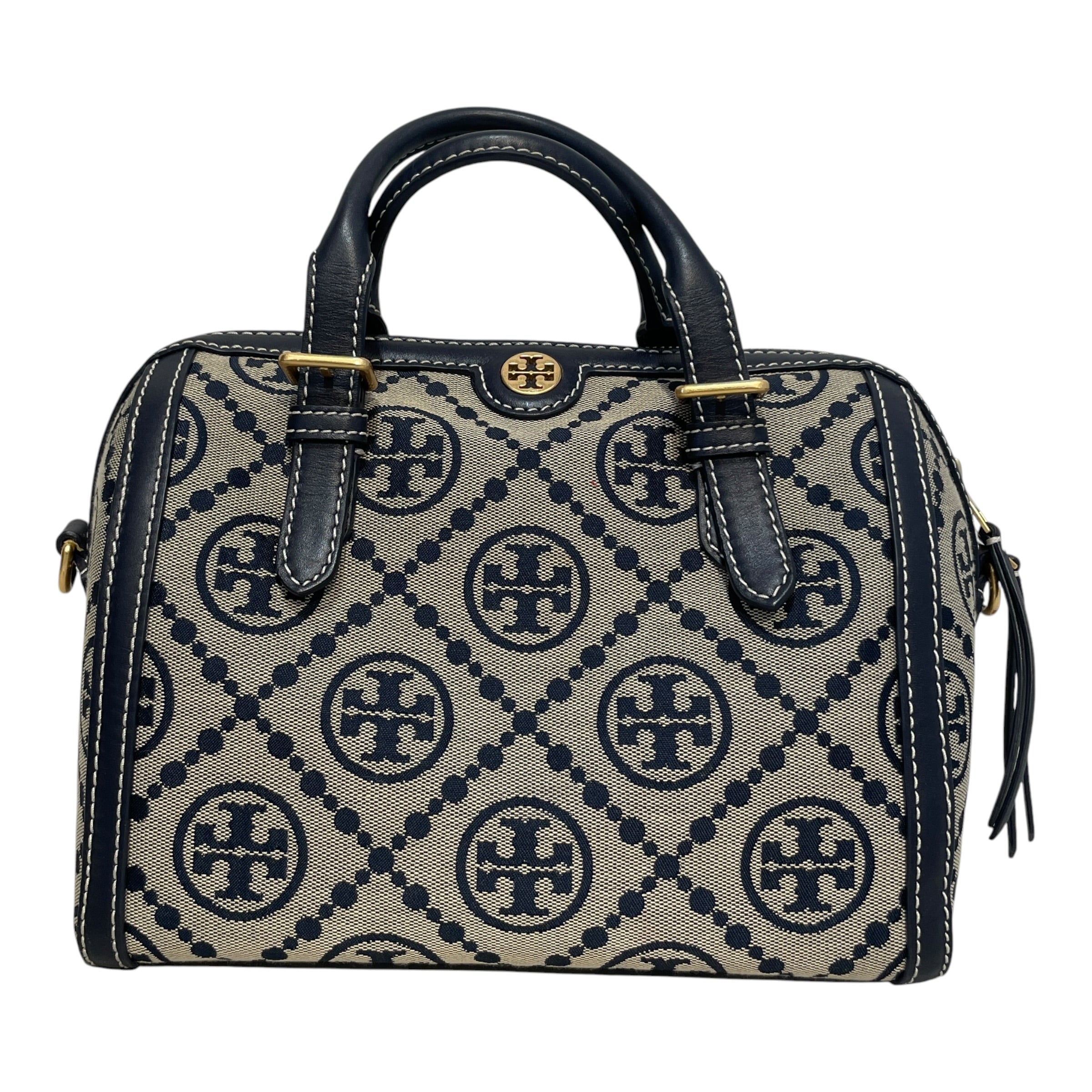 TORY BURCH/Boston Bag/Monogram/Cotton/NVY/T Jacquard view 1