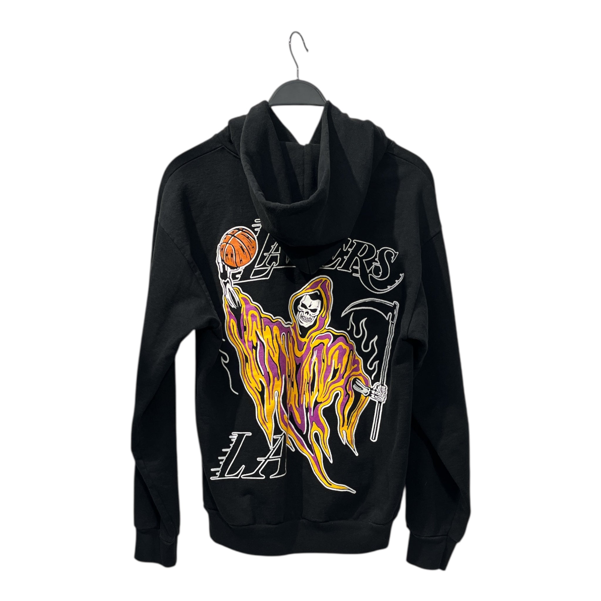 WARREN LOTAS/Hoodie/M/Graphic/Cotton/BLK/Oversize/lakers reaper graphic view 2