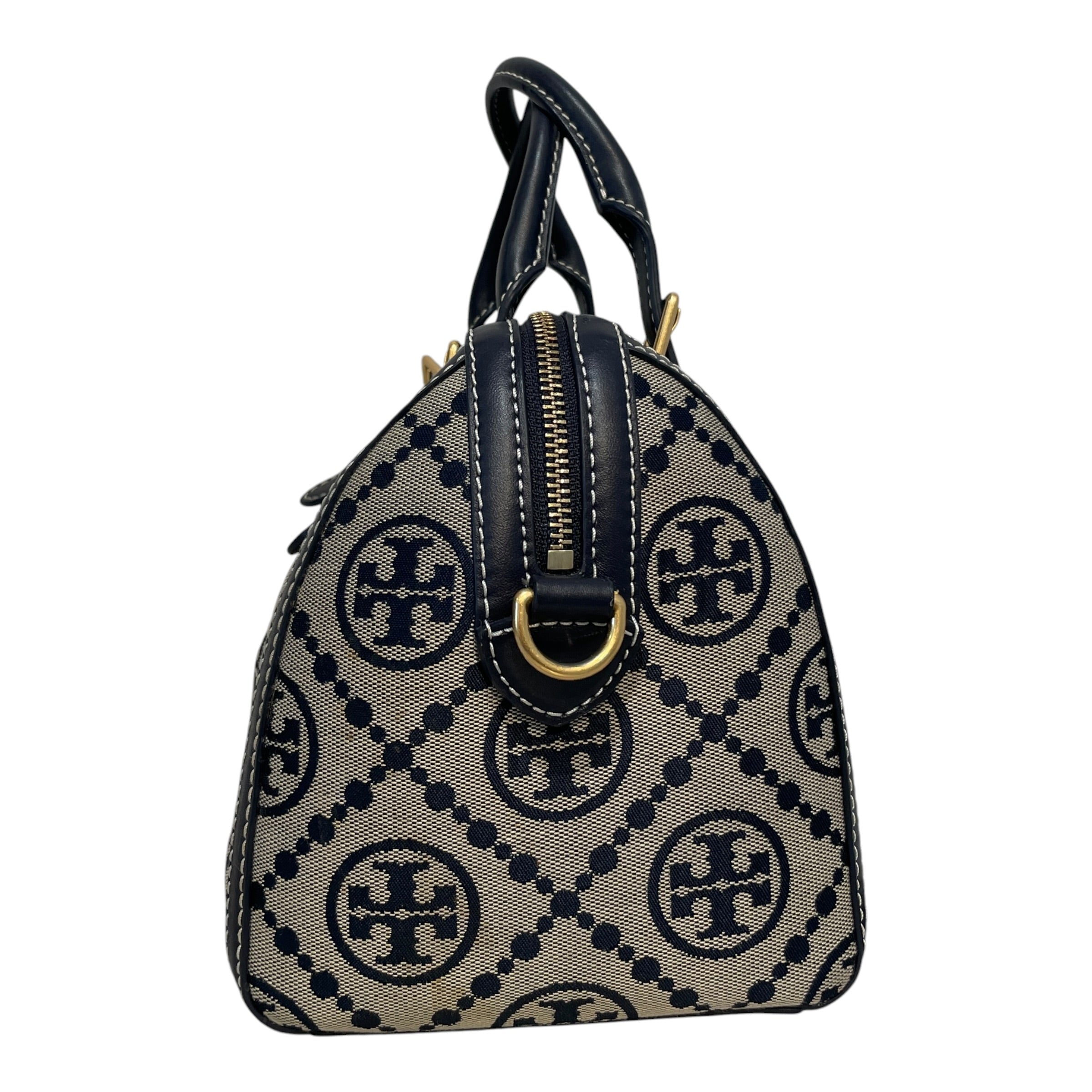 TORY BURCH/Boston Bag/Monogram/Cotton/NVY/T Jacquard view 2