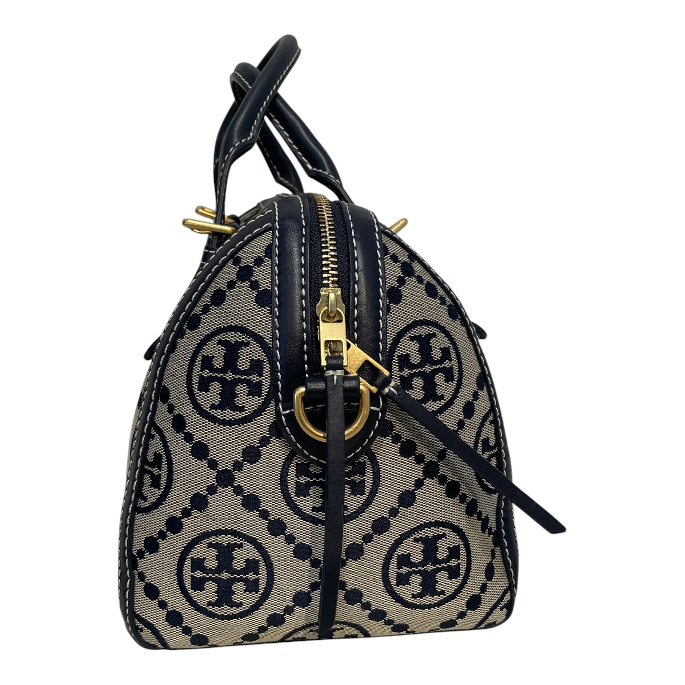 TORY BURCH/Boston Bag/Monogram/Cotton/NVY/T Jacquard view 4