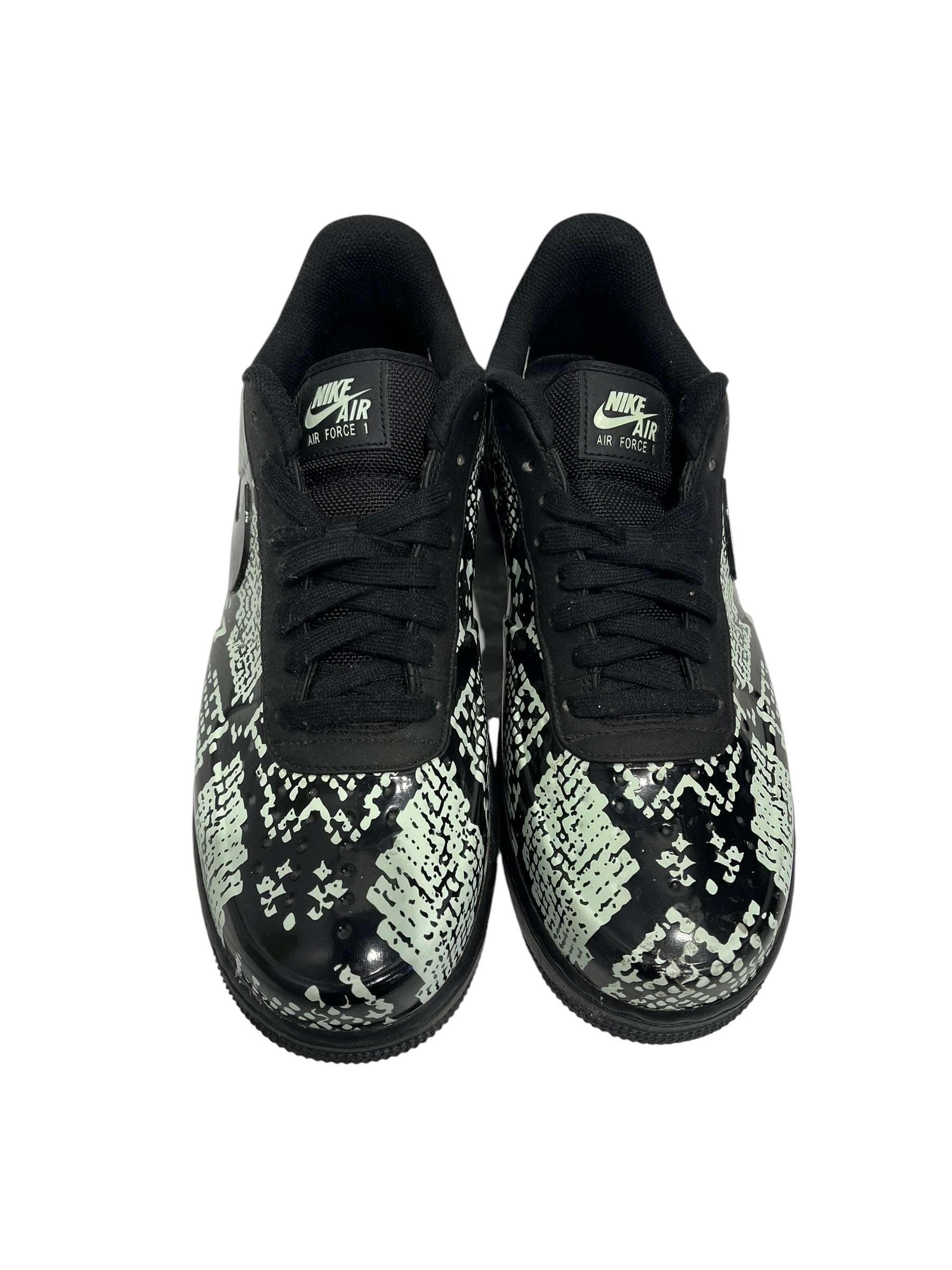 NIKE/AIR FORCE 1 FOAMPOSITE PRO CUP/Low-Sneakers/US 10/Animal Pattern/Leather/BLK/AJ3664-300 view 4